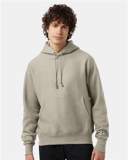 Champion S101, Unisex Reverse Weave Hooded Sweatshirt, Sand