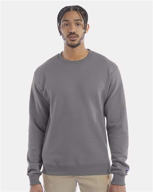 Champion S600, Unisex Powerblend Crewneck Sweatshirt, Stone Grey