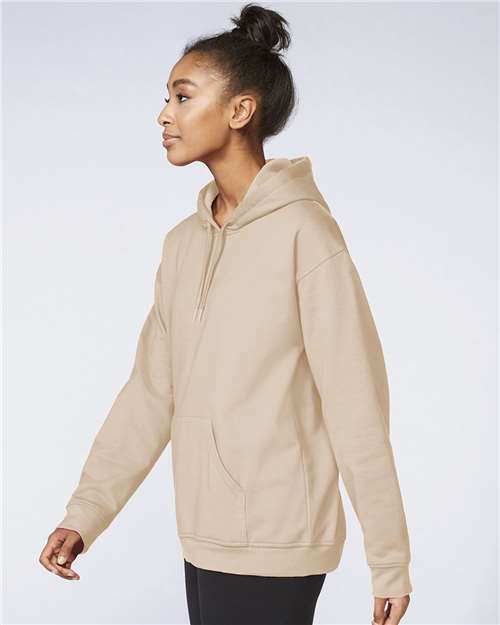 Gildan SF500 Unisex Softstyle® Midweight Hooded Sweatshirt Cotton Cotton-Poly Blend Fleece Hooded Insulated Jersey Midweight Moisture-Wicking Outerwear Pocket Polyester Regular Fit Spandex Sport / Athletic Super Heavyweight Sweatshirts & Fleece Tear-Away Label Tops Womens Womens Tops