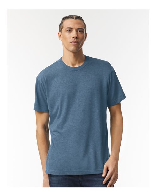 American Apparel TR401, Unisex Triblend Track Tee, Tri-Dusk