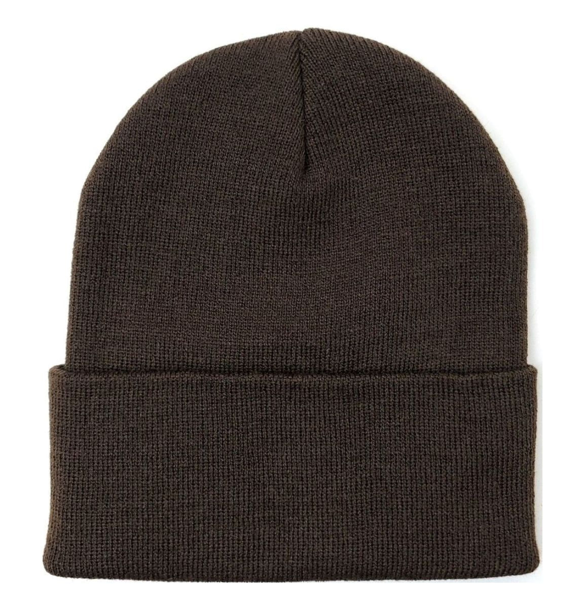 Plain Toque - Regular Size with Cuff Regular Brown Dozen Special Fashion Knit
