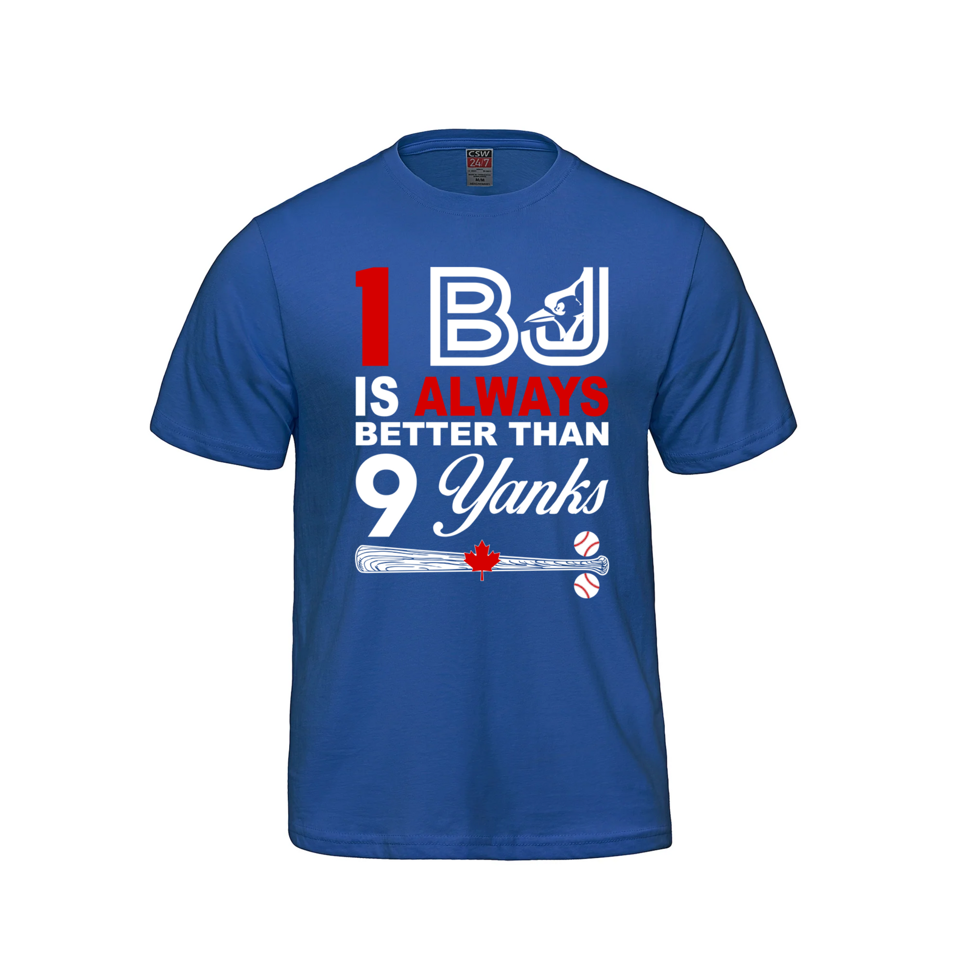 Original 1 BJ is Always Better Than 9 Yanks Toronto Baseball T-Shirt Better Than 9 Yanks Shirt Original 1 BJ Baseball T-Shirt Toronto Baseball Apparel Unique Sports T-Shirt