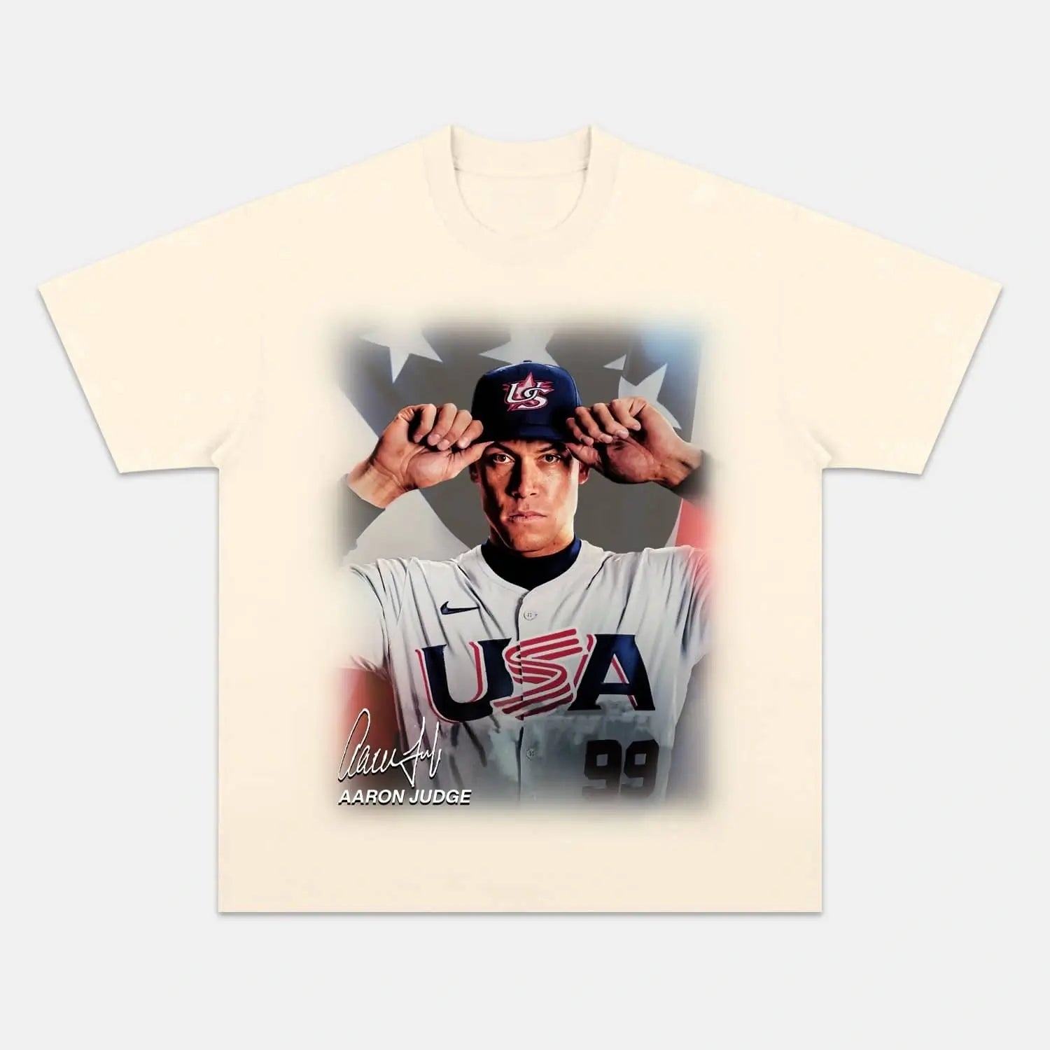 AARON JUDGE 2025 TEE IVORY TEE BASEBALL SPORT