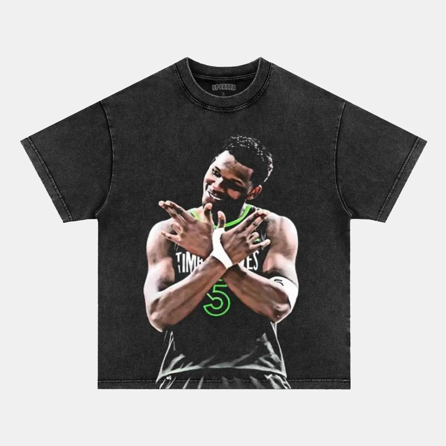 ANTHONY EDWARDS VINTAGE TEE 8.0 - Toronto Embroidery basketball bulk orders custom decoration custom embroidery custom shirts custom t-shirts durable embroidered shirts embroidery service fast turnaround long lasting nba premium quality professional embroidery professional grade sport tee shirts toronto embroidery trvibe apparel
