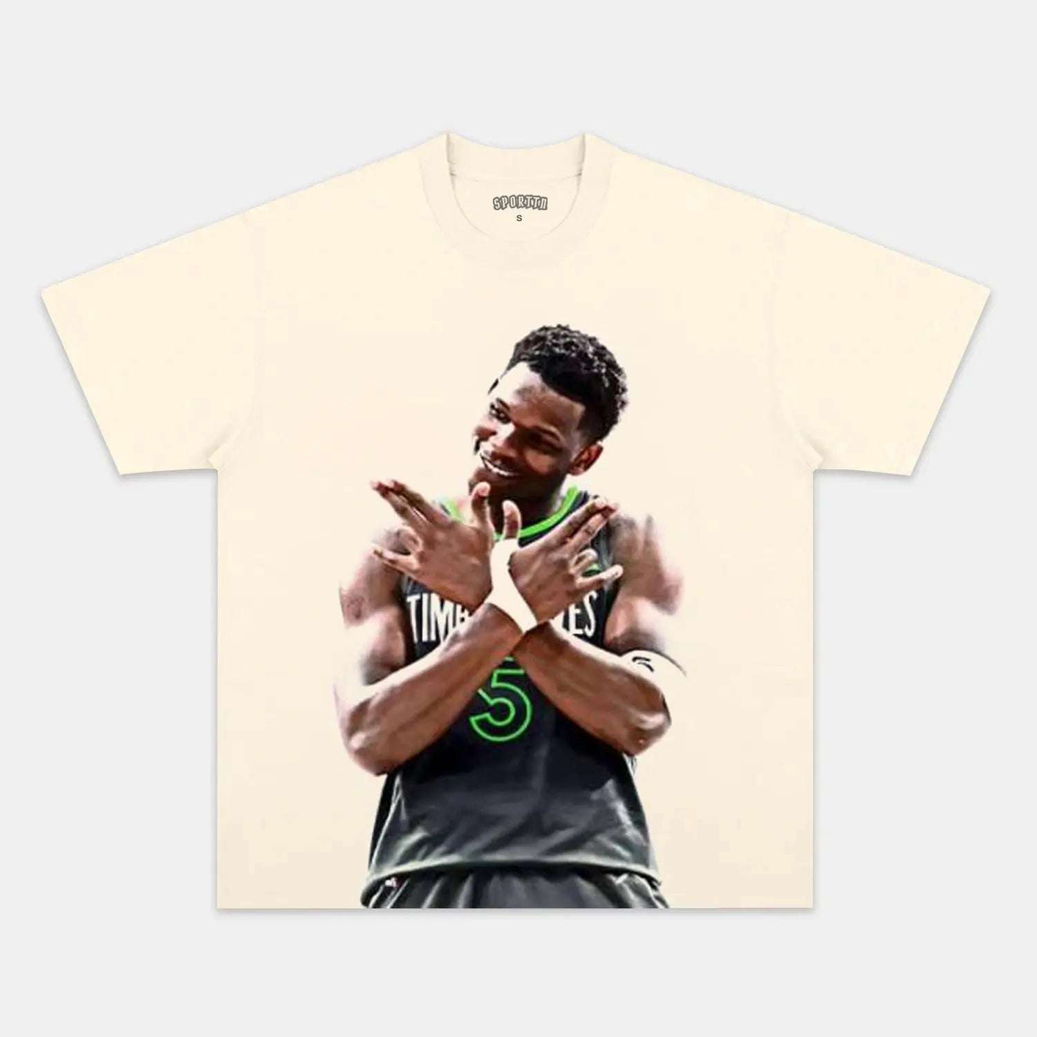 ANTHONY EDWARDS VINTAGE TEE 8.0 - Toronto Embroidery basketball bulk orders custom decoration custom embroidery custom shirts custom t-shirts durable embroidered shirts embroidery service fast turnaround long lasting nba premium quality professional embroidery professional grade sport tee shirts toronto embroidery trvibe apparel