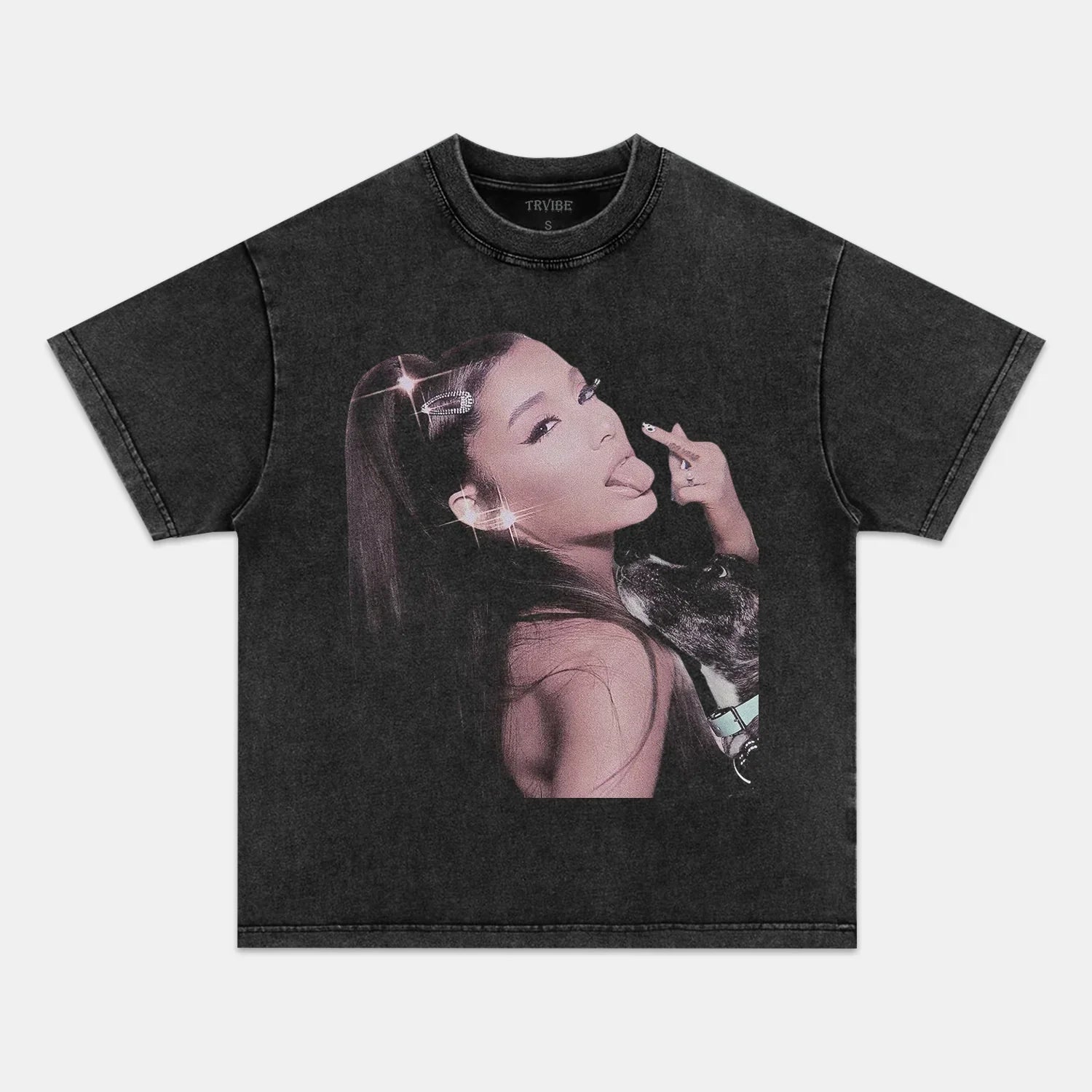 ARIANA GRANDE TEE V2 - Toronto Embroidery bulk orders custom decoration custom embroidery custom shirts custom t-shirts durable embroidered shirts embroidery service fast turnaround long lasting music pop premium quality professional embroidery professional grade tee shirts toronto embroidery trvibe apparel