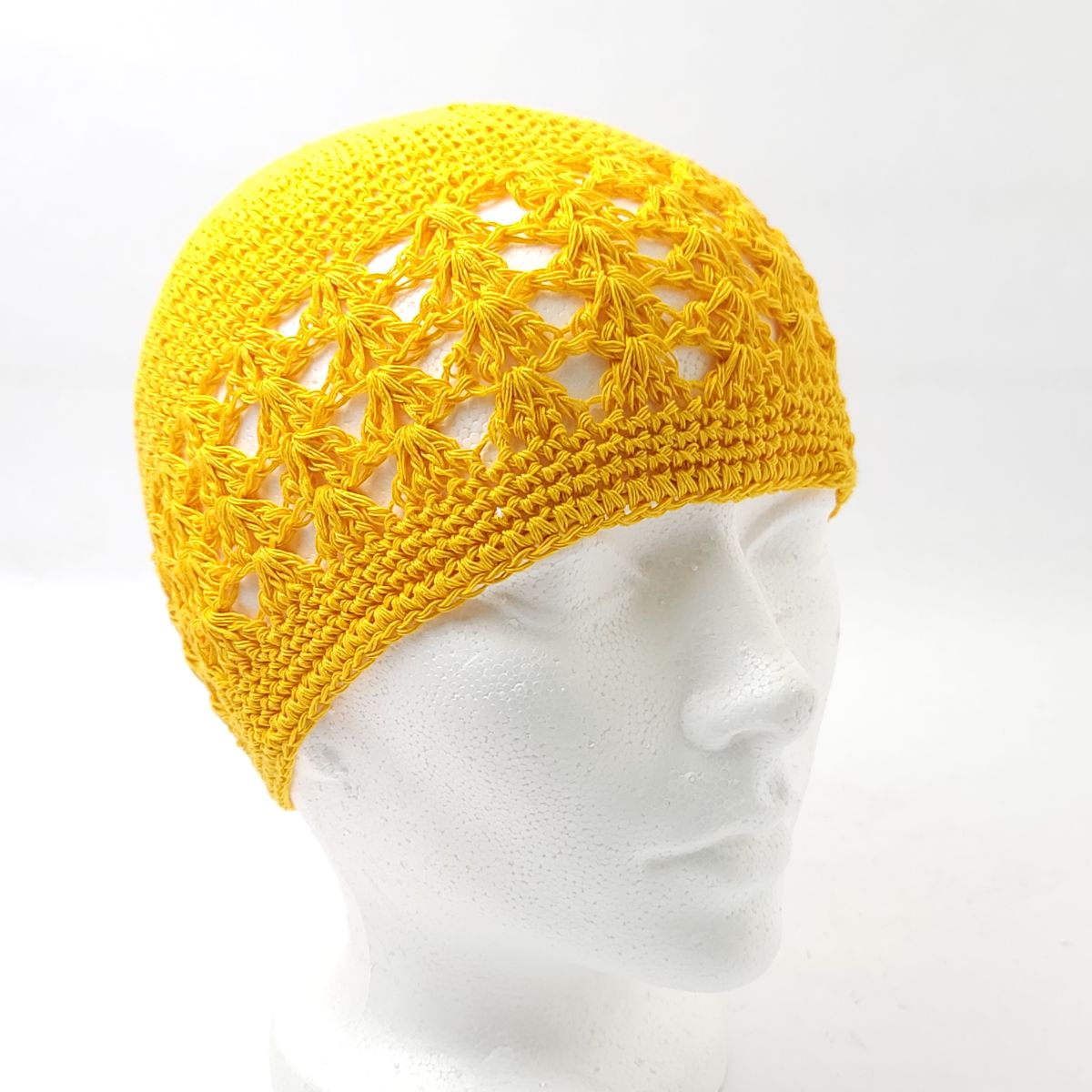 KUFI Knitted Snood, Beanie, Skull Cap - Multi-Coloured, One Size Yellow Accessories Dozen Special