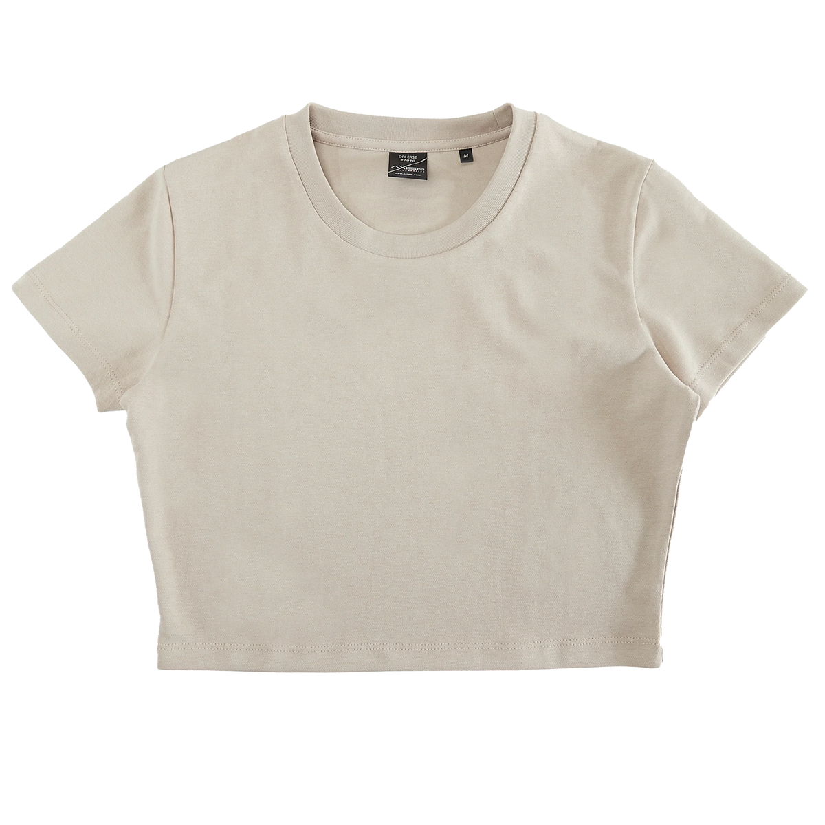 AXISM 7013, - Woman Dri Ease Crop Top, Almond