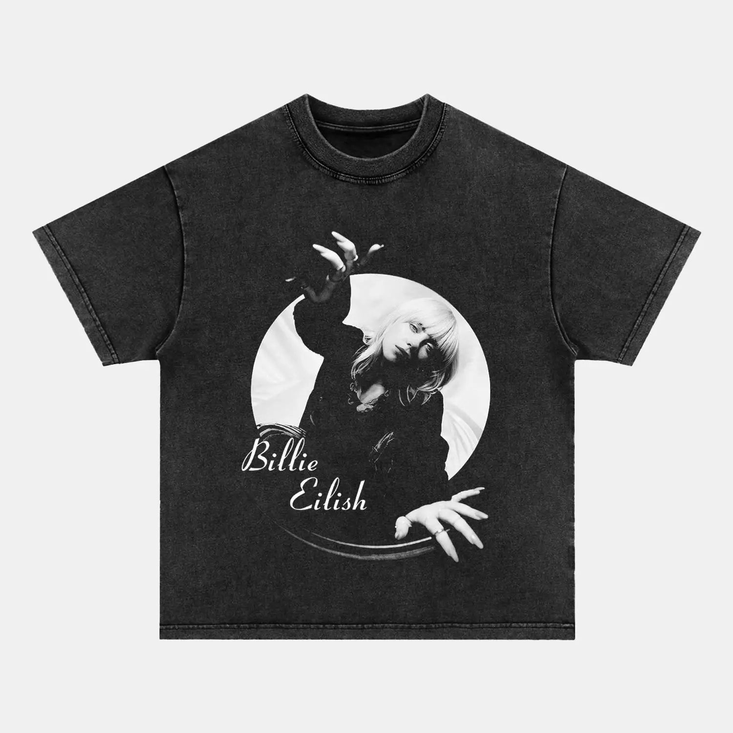 Billie Eilish: Music Icon Tee V5 - Toronto Embroidery PEPPER TEE billieeilish bulk orders custom decoration custom embroidery custom shirts custom t-shirts durable embroidered shirts embroidery service fast turnaround long lasting music pop premium quality professional embroidery professional grade tee shirts toronto embroidery