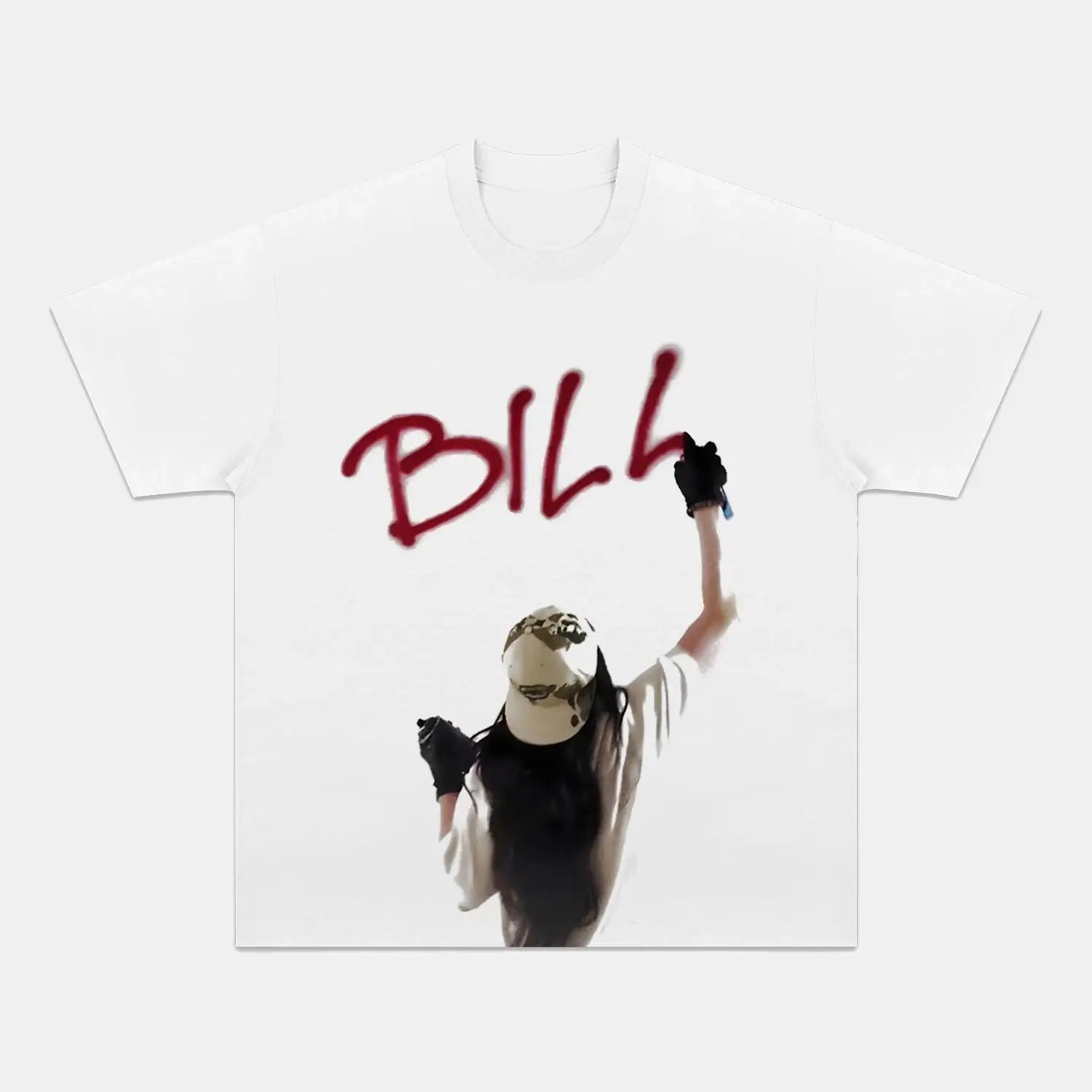 Billie Eilish: Music Icon Tee - Toronto Embroidery WHITE TEE billieeilish bulk orders custom decoration custom embroidery custom shirts custom t-shirts durable embroidered shirts embroidery service fast turnaround long lasting music pop premium quality professional embroidery professional grade tee shirts toronto embroidery