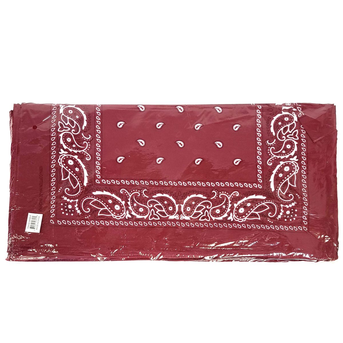 Bandana - Dozen Package, Various Colours, One Size Burgundy Accessories
