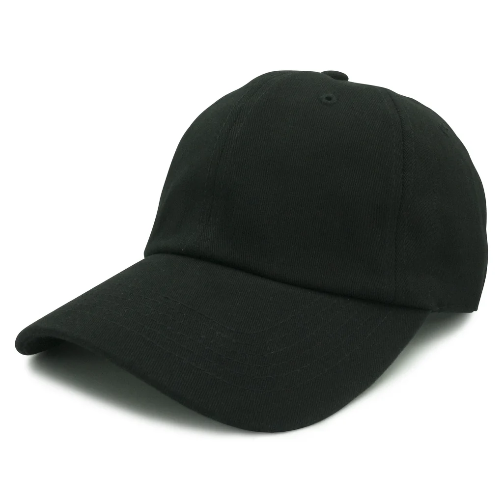 GN-1004 - Washed Cotton Dad Cap Black One size 1004 6 PANELS 6 PANELS - UNSTRUCTURED ADJUSTABLE BUCKLE BUCKLE casquette COTTON CURVE Dad Hat hat hats headwear low profile mens NISSI nissi caps UNISEX UNSTRUCTURED