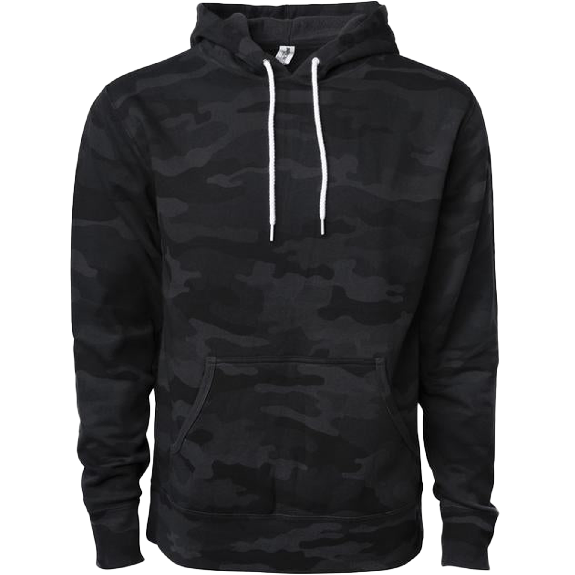 AFX90UN - Unisex Pullover Hooded Sweatshirt Black Camo AFX AFX90 AFX90UN BASIC FLEECE camo COTTON / POLYESTER hoodie INDEPENDENT Lightweight PULLOVERS REGULAR shsdparentproduct tearaway UNISEX