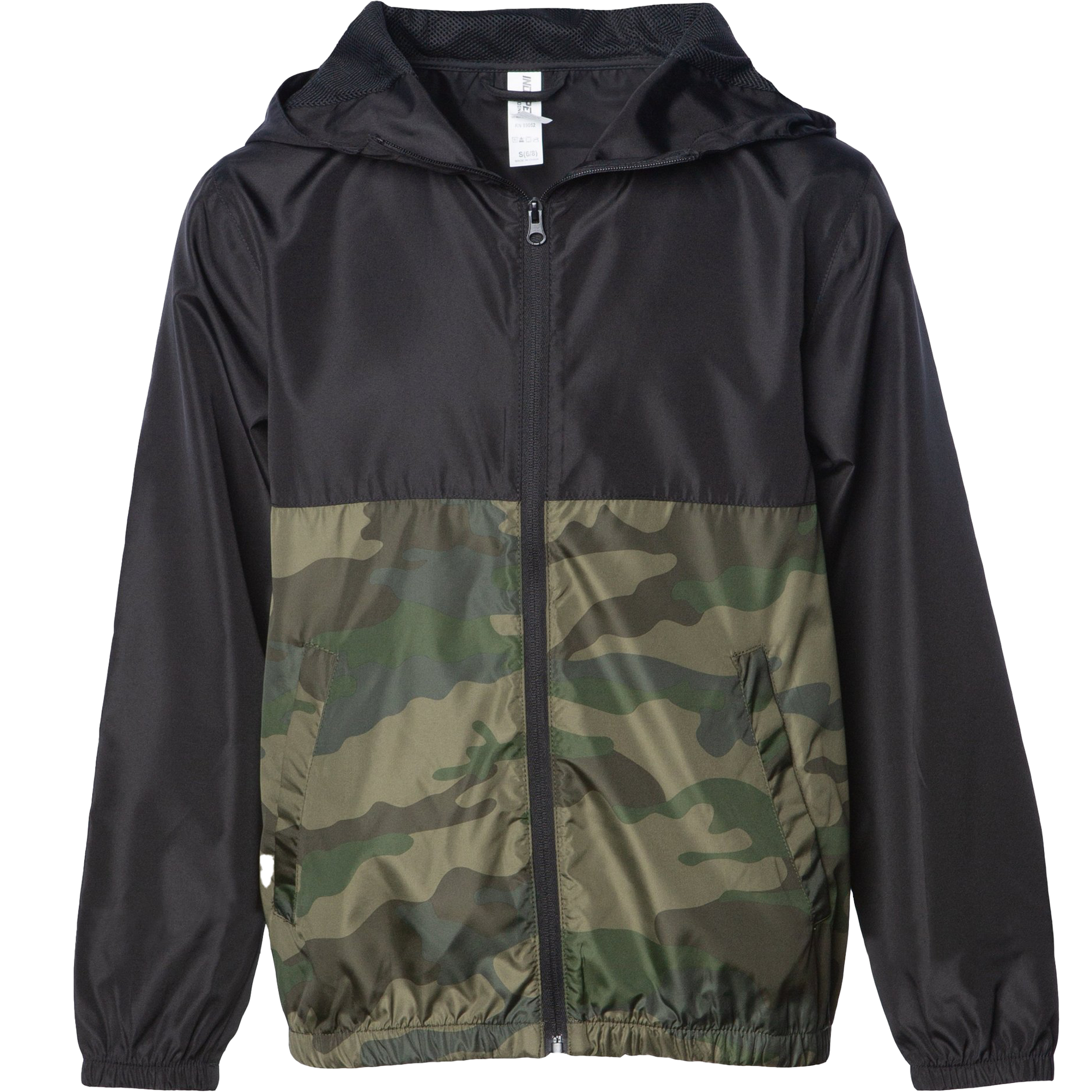 EXP24YWZ - Youth Lightweight Windbreaker Jacket Black Forest Camo EXP24 EXP24YWZ EXPEDITION INDEPENDENT jacket OUTERWEAR POLYESTER REGULAR tearaway windbreaker YOUTH