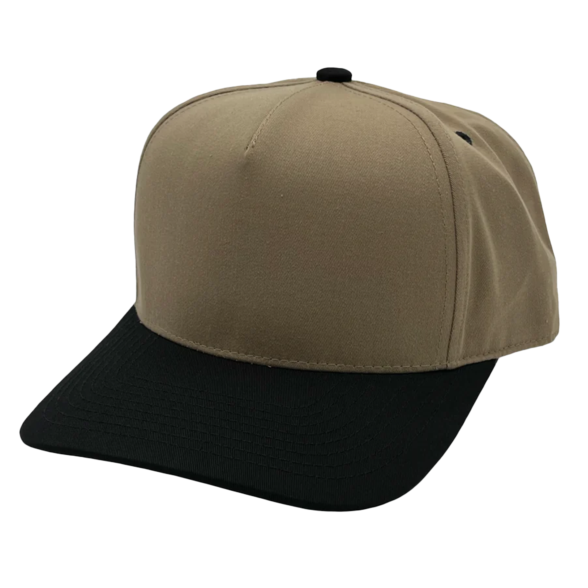 GNV-007 - Premium Pro Style Cap Black Khaki One Size 5 PANELS COMING SOON COTTON / POLYESTER CURVE HIGH PROFILE NISSI nissi caps SNAPBACK STRUCTURED UNISEX