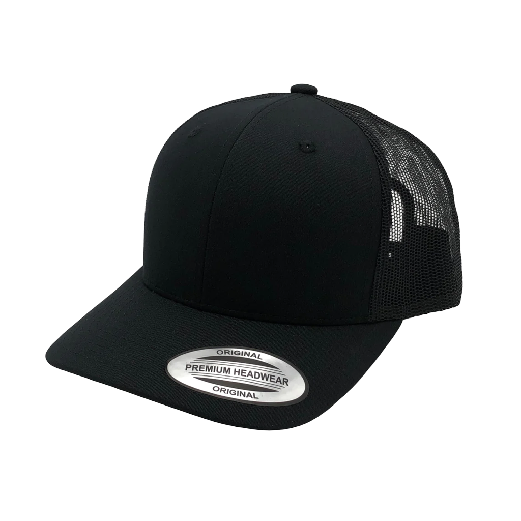 NISSI CAPS GNV-6606T, - Premium Trucker Mesh Cap, Black