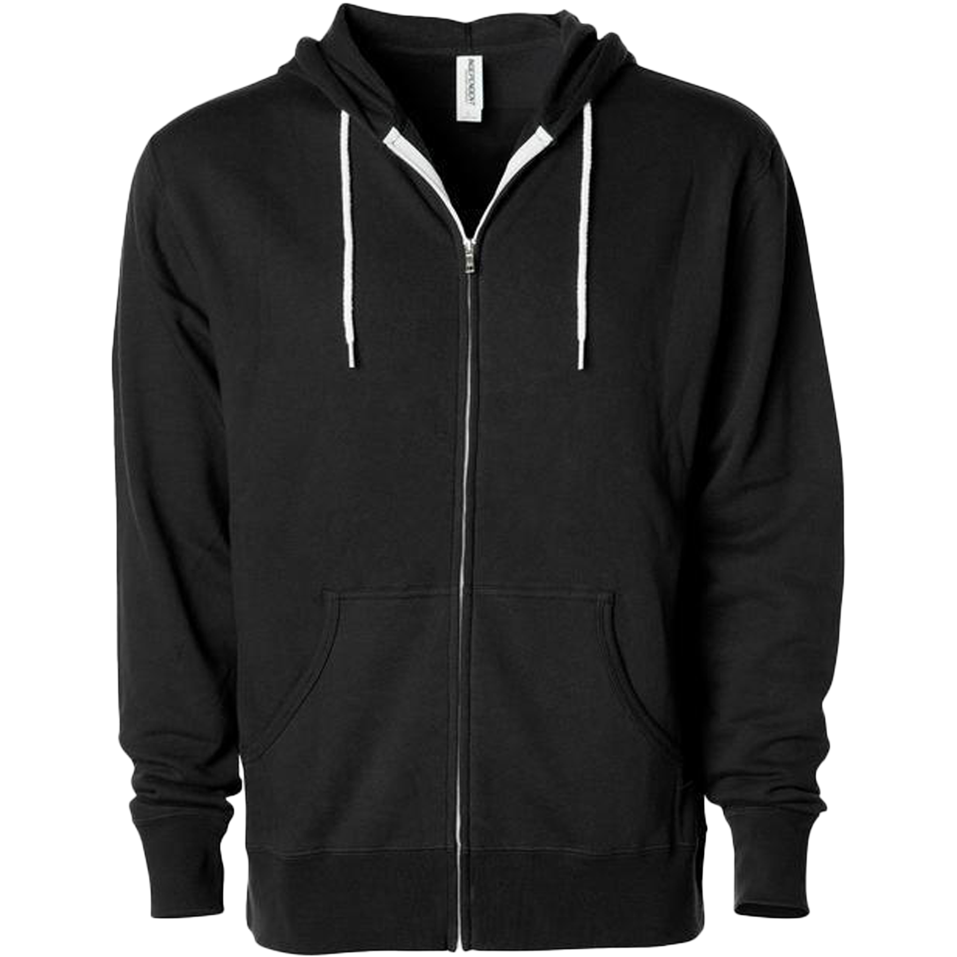 AFX90UNZ - Unisex Zip Hooded Sweatshirts Black COTTON / POLYESTER FITTED fleece INDEPENDENT Lightweight REGULAR shsdparentproduct tearaway UNISEX