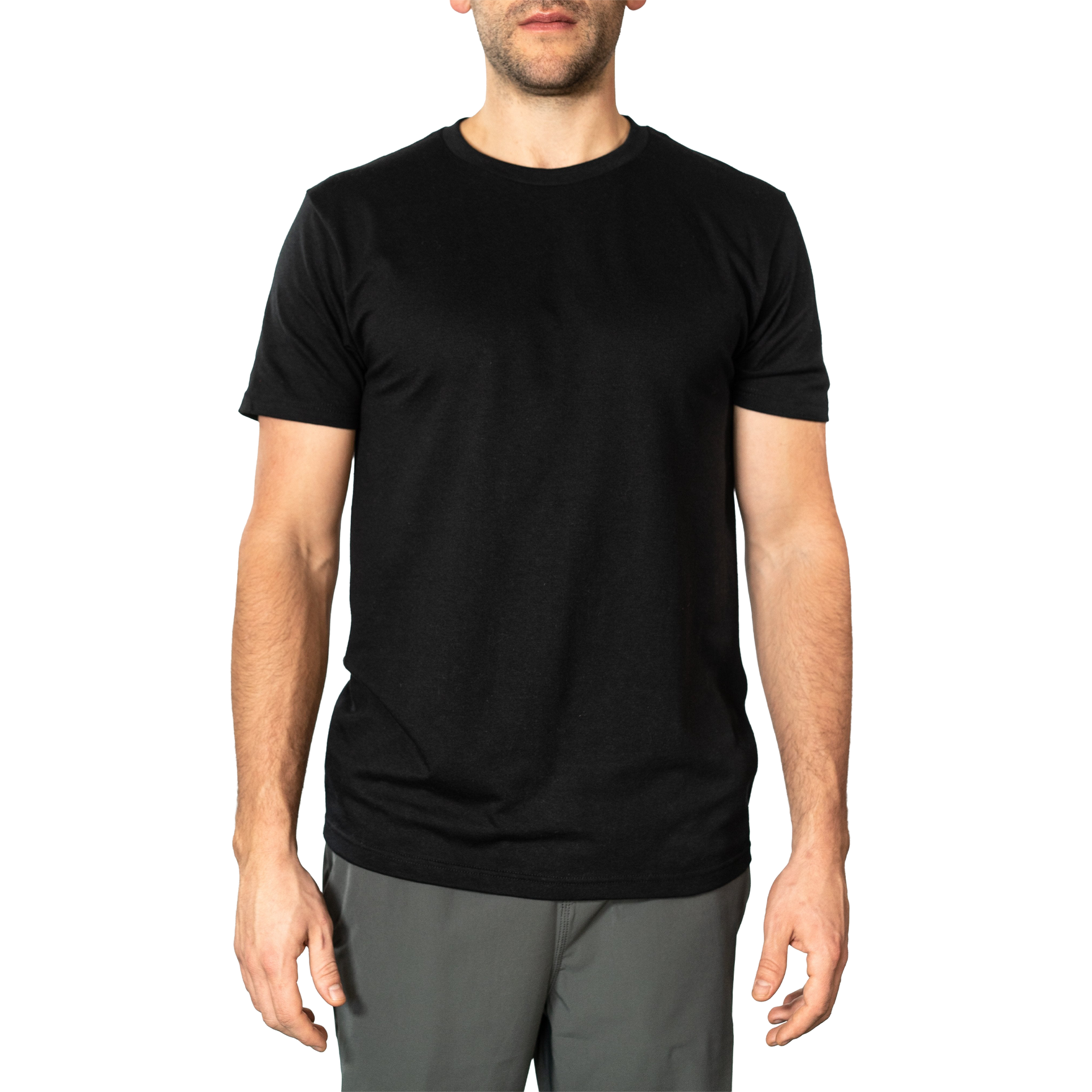 47146 - Men London Tees Black CLOSEOUT COTTON / POLYESTER FITTED Lightweight MEN ON SALE OPTIMA REGULAR tearaway TEES