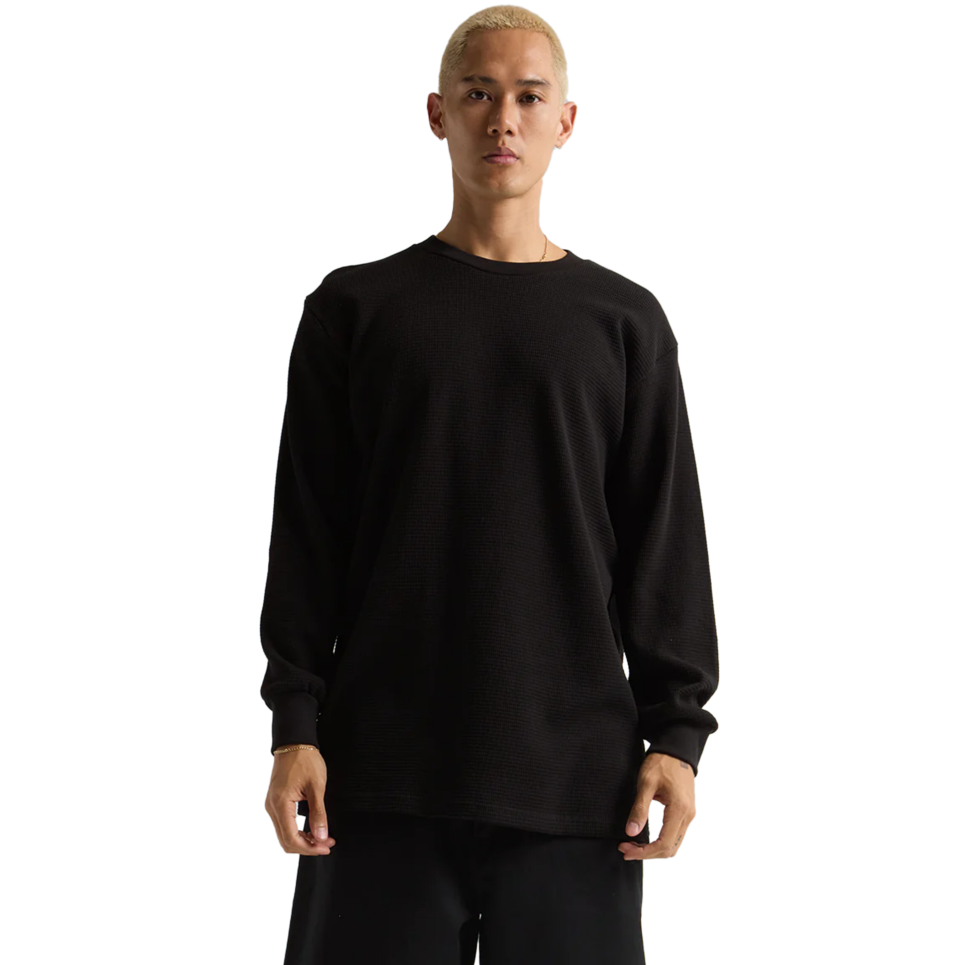 Thermal - 9 oz Black COTTON LONGSLEEVES MEN REGULAR Shaka Wear