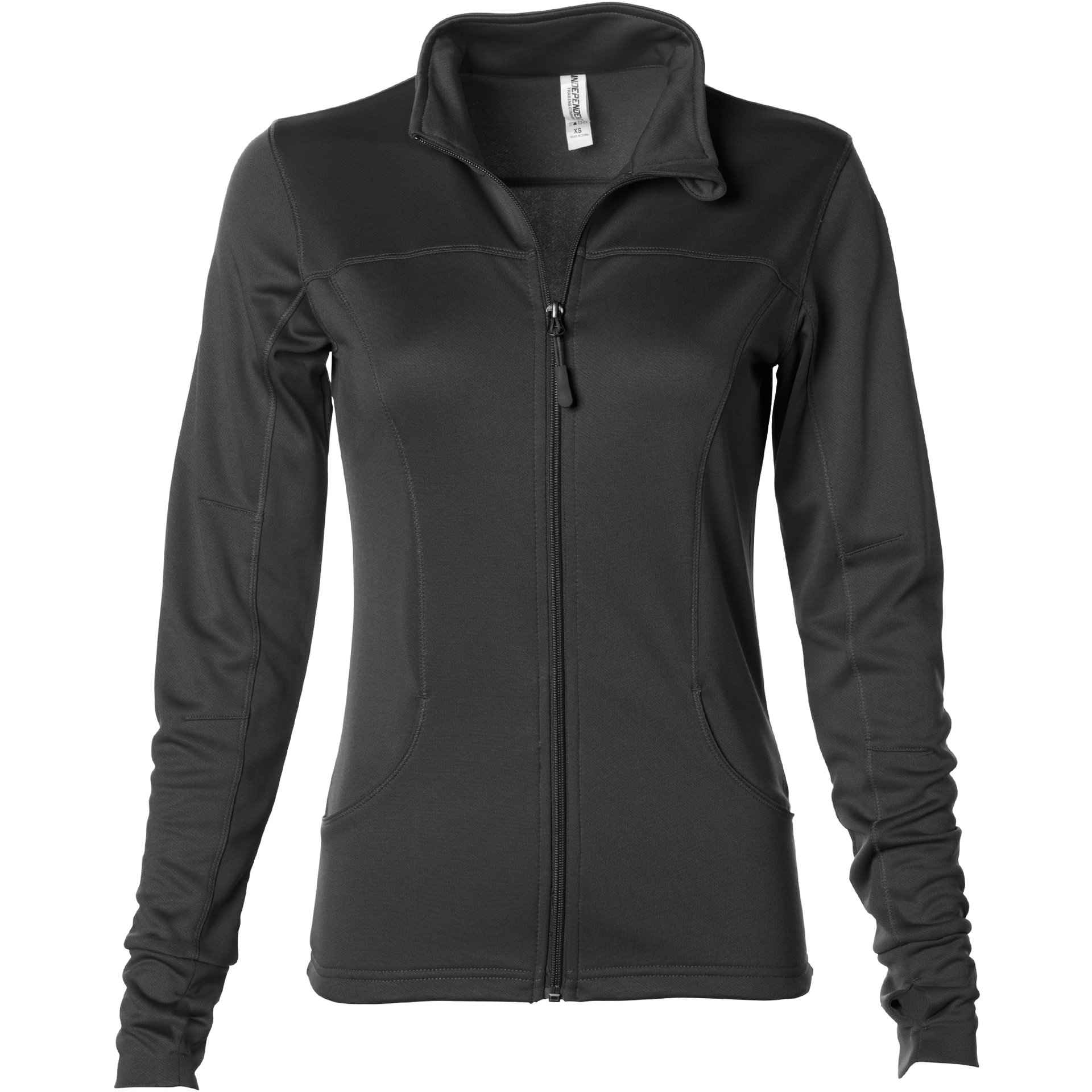 EXP60PAZ - Womens Polyester Athlectic Zip Black CREWS EXP EXP60 EXP60PAZ EXPEDITION INDEPENDENT Lightweight moisture wicking PERFORMANCE POLYESTER tearaway WATER RESISTANT WOMEN zip