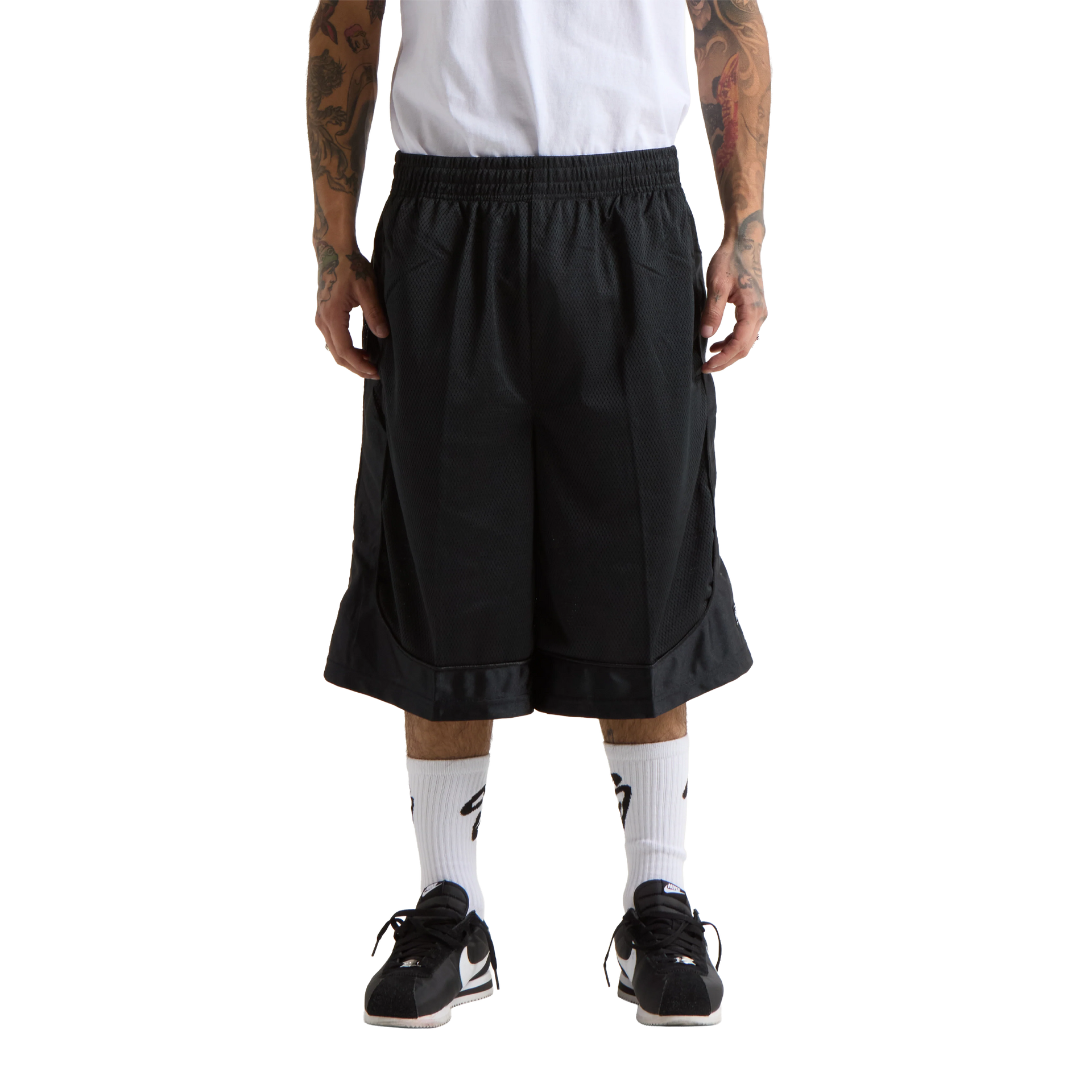 Basketball Mesh Shorts Black BAGGY LOOSE MEN MESH newarrivals OVERSIZED POLYESTER Shaka Wear