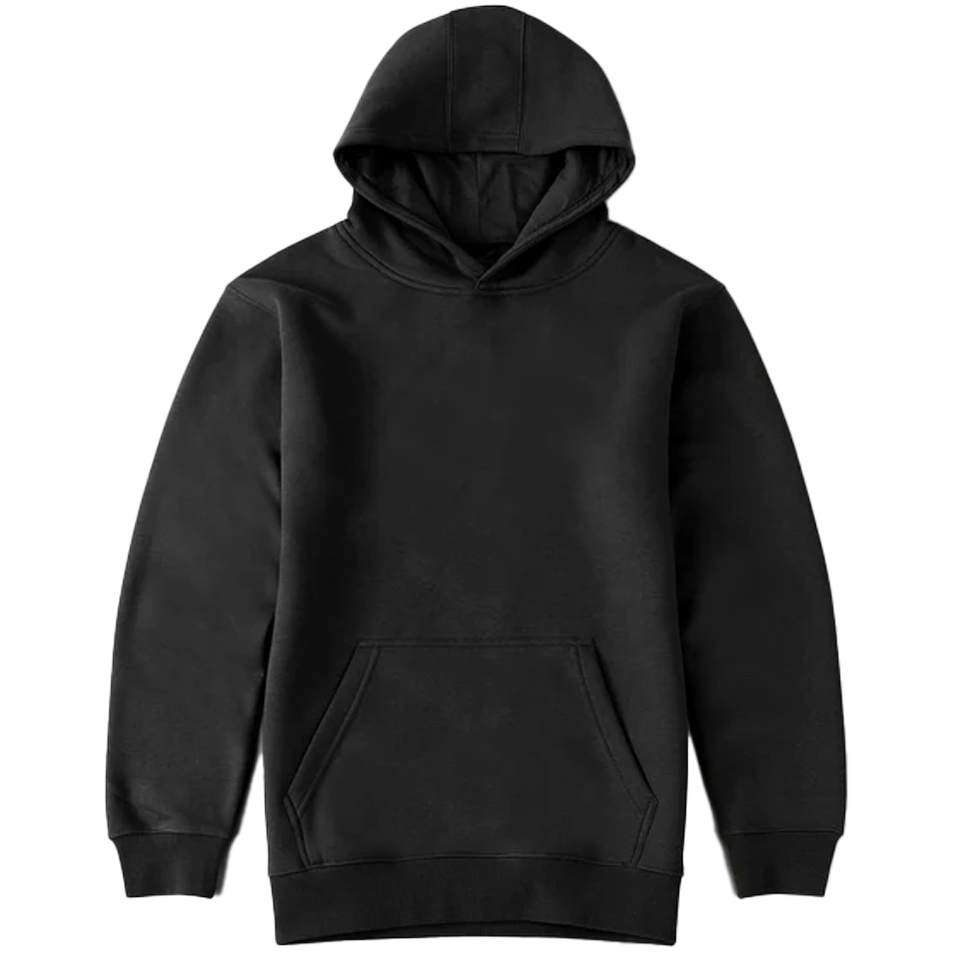 7102 - Fleece Pullover Hoodie Black 7102 AXISM COTTON / POLYESTER Heavyweight MEN PULLOVERS REGULAR tearaway