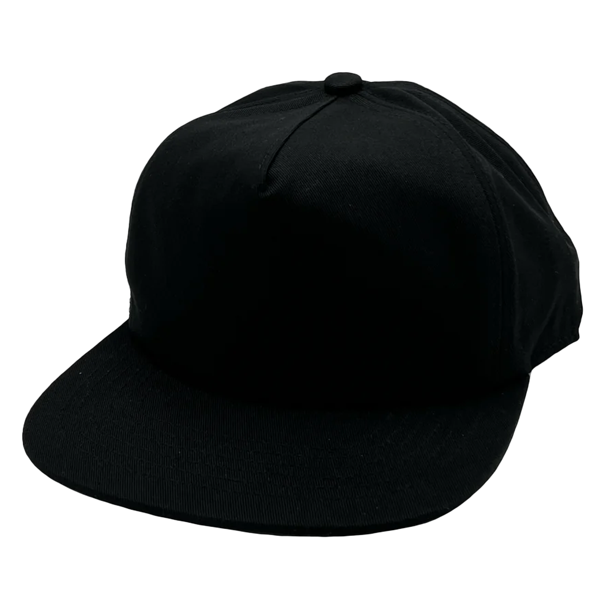 GNV-1040SB - 5 Panels Mid Profile Flat Bill Black One Size 5 PANELS 5 PANELS - UNSTRUCTURED COTTON FLAT mid profile nissi caps SNAPBACK UNISEX UNSTRUCTURED