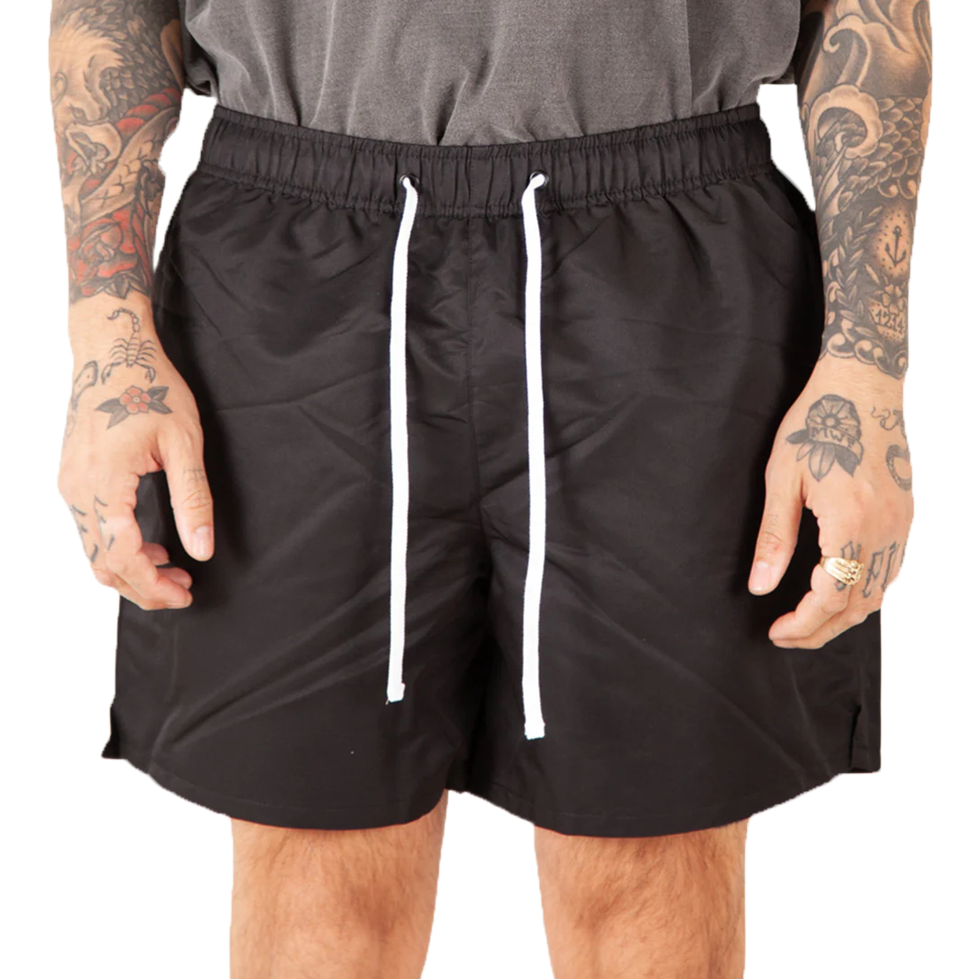 Running Shorts Black BOTTOMS MEN POLYESTER Shaka Wear