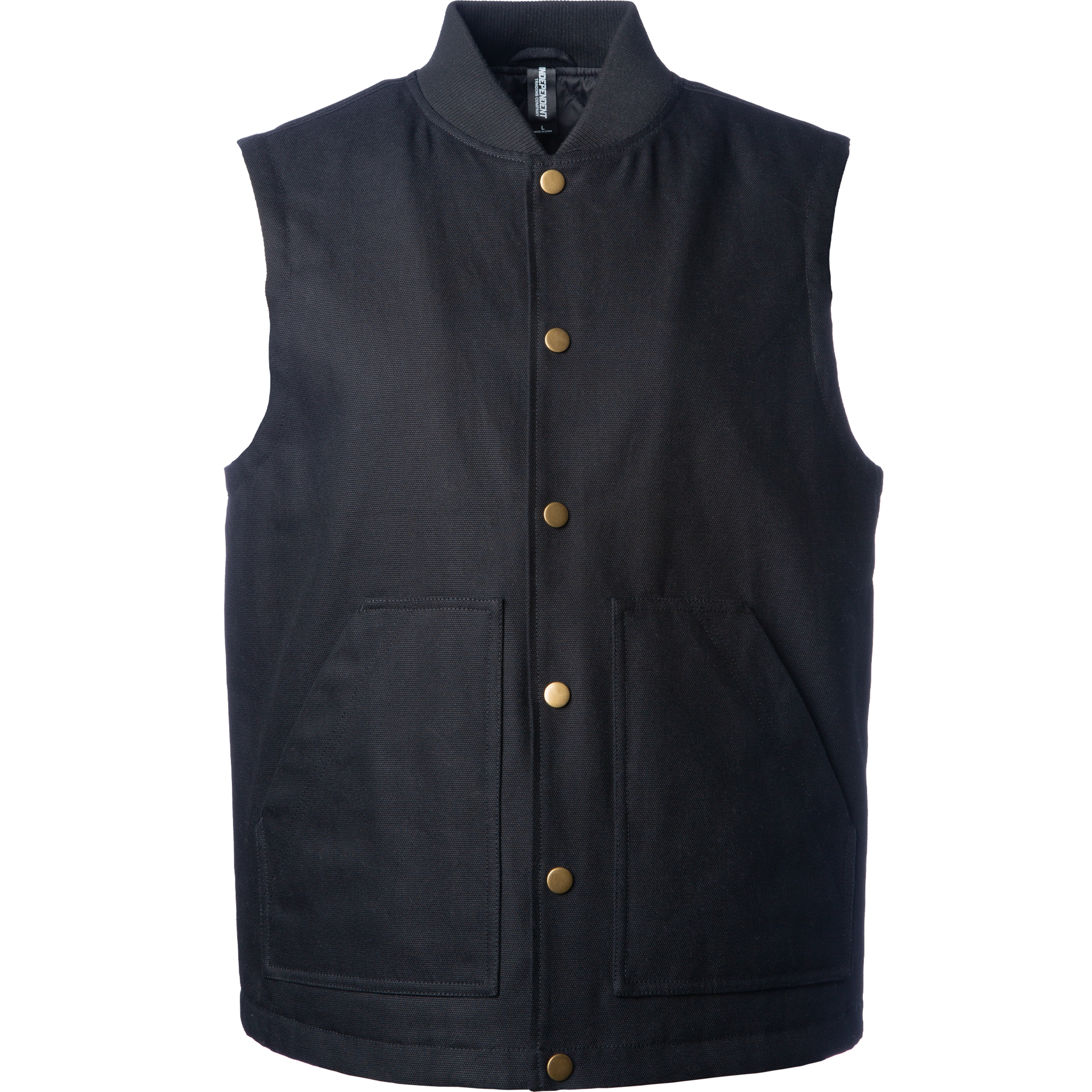 EXP560V - Men's Insulated Canvas Workwear Vest Black COTTON EXP560V EXPEDITION Heavyweight INDEPENDENT MEN OUTERWEAR tearaway VESTS