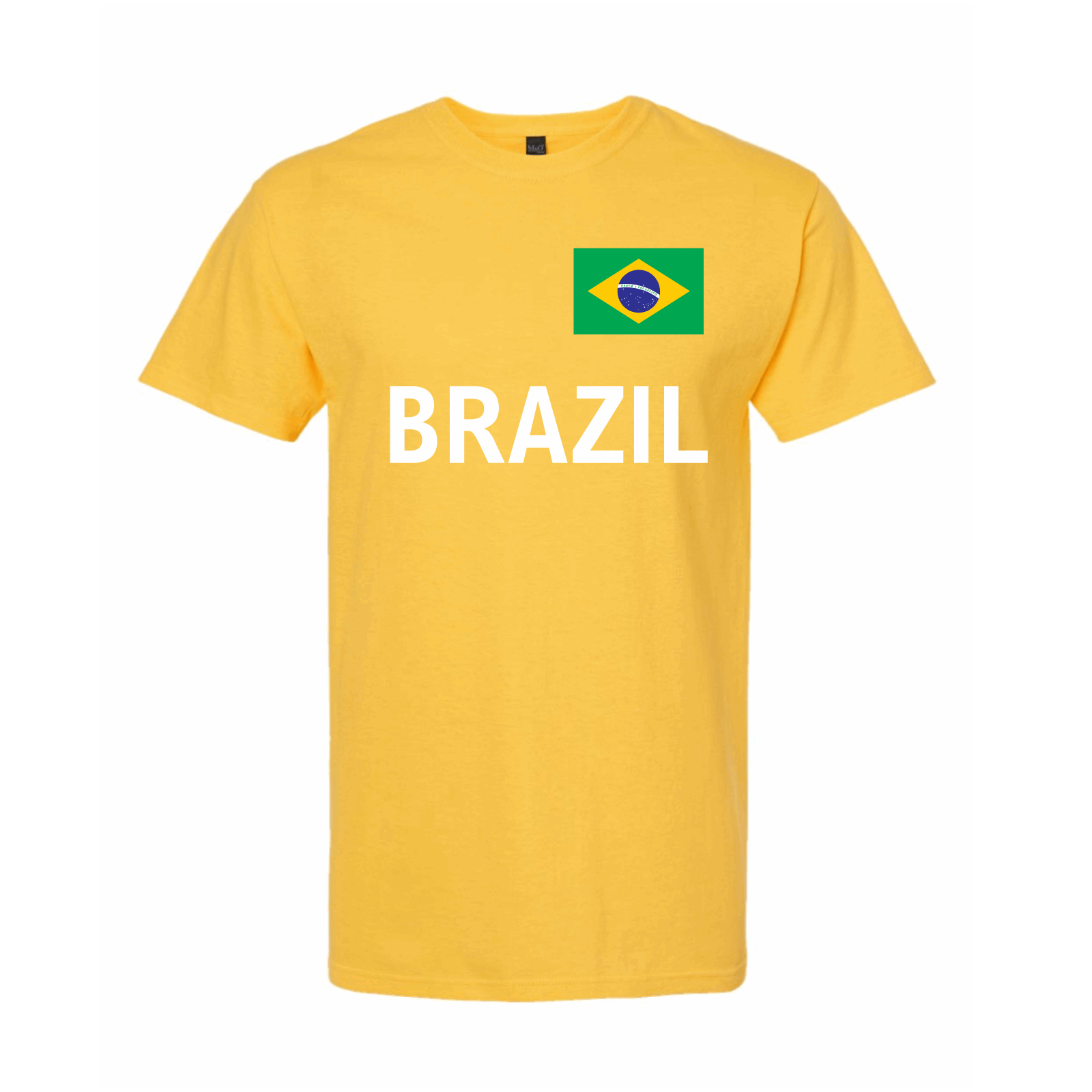 Brazil World Football Fan Tee – Yellow 4XL Brazil football fan tee Brazil national flag shirt Brazil soccer shirt football fan gear football world fan apparel jogo bonito shirt Seleção supporters shirt World Cup T-Shirts World football fan gear yellow Brazil t-shirt