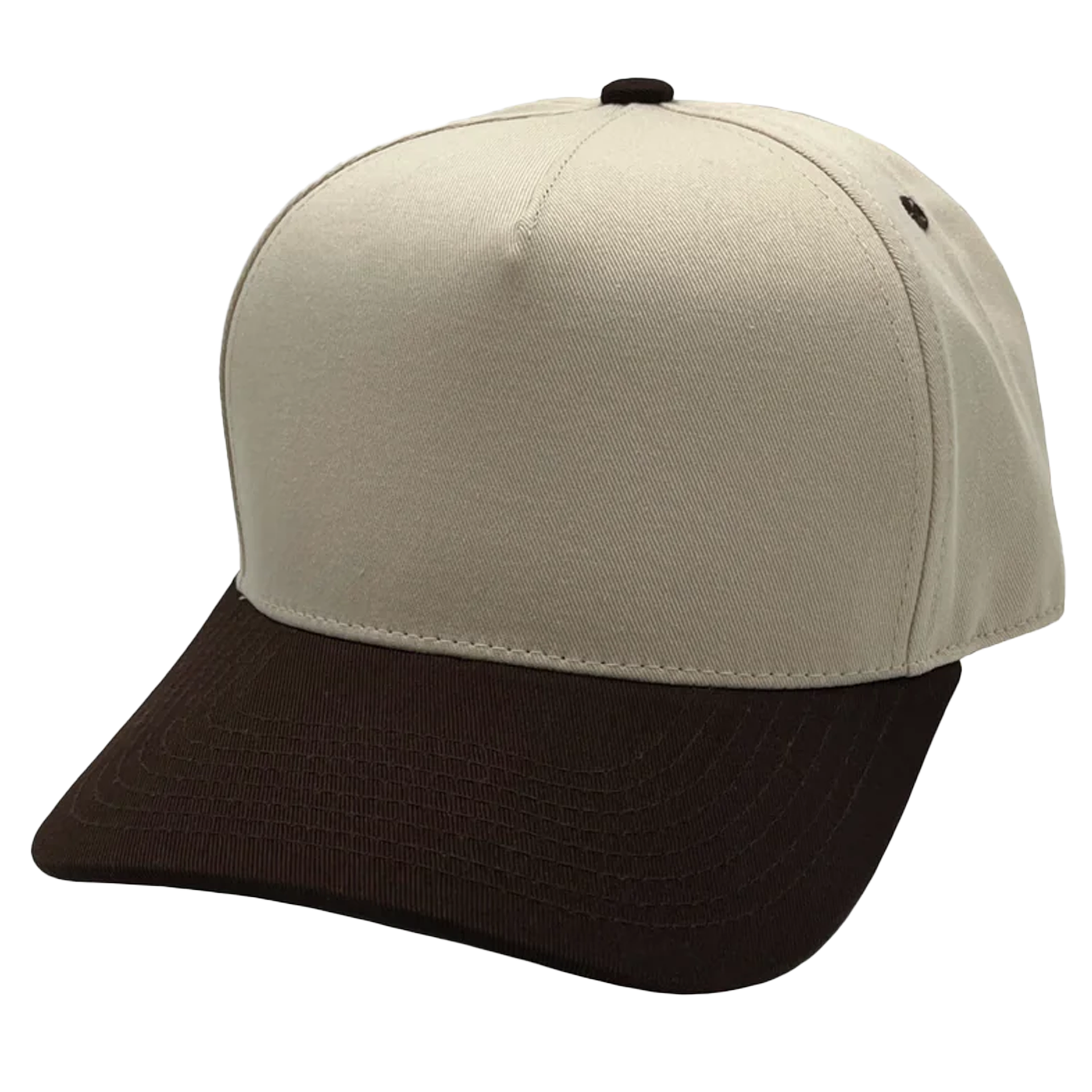 GNV-007 - Premium Pro Style Cap Brown Stone One Size 5 PANELS COMING SOON COTTON / POLYESTER CURVE HIGH PROFILE NISSI nissi caps SNAPBACK STRUCTURED UNISEX