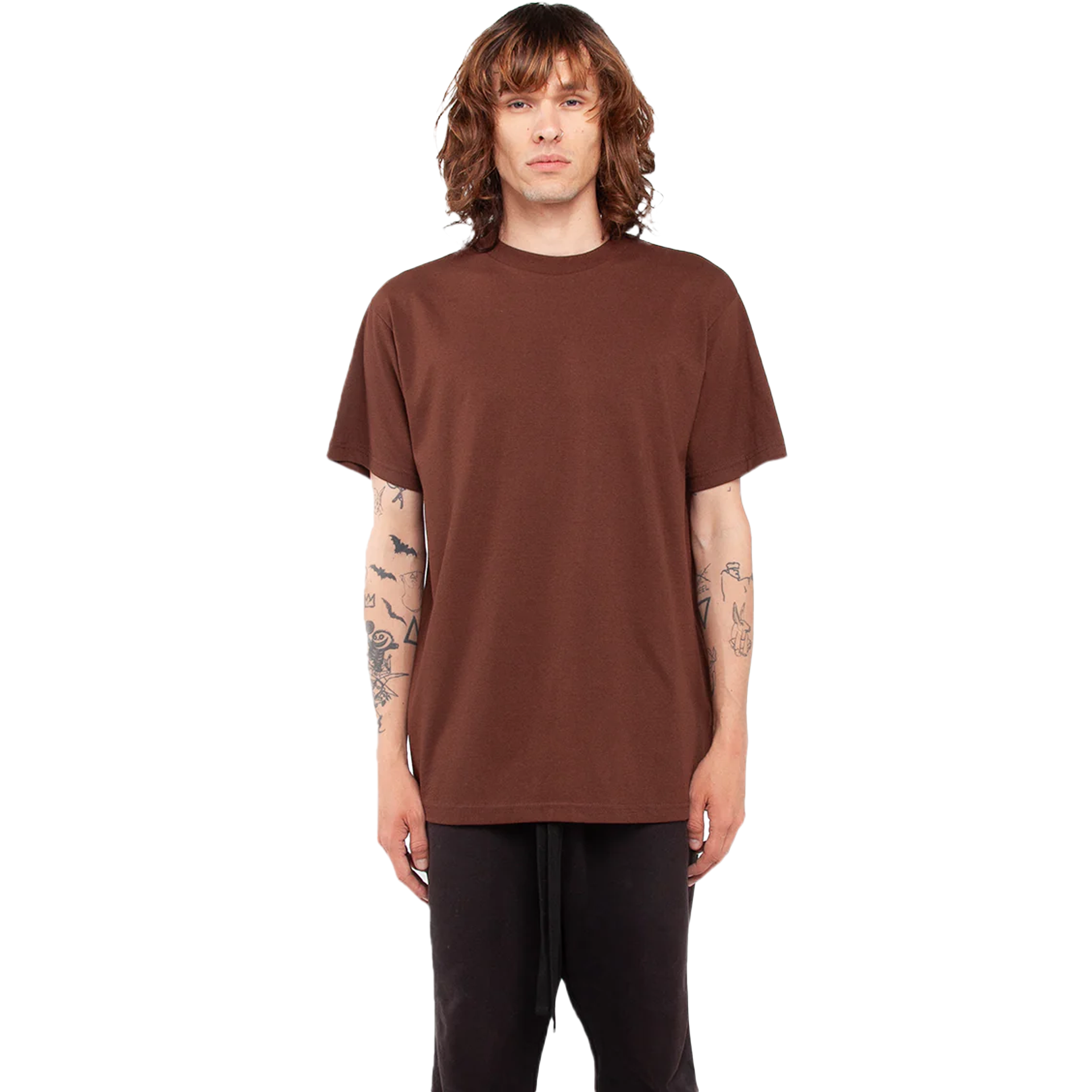 Active Short Sleeve - 6.0 oz Brown Active COTTON MEN MIDWEIGHT Shaka Wear SHORTSLEEVES shsdparentproduct tearaway UNFITTED