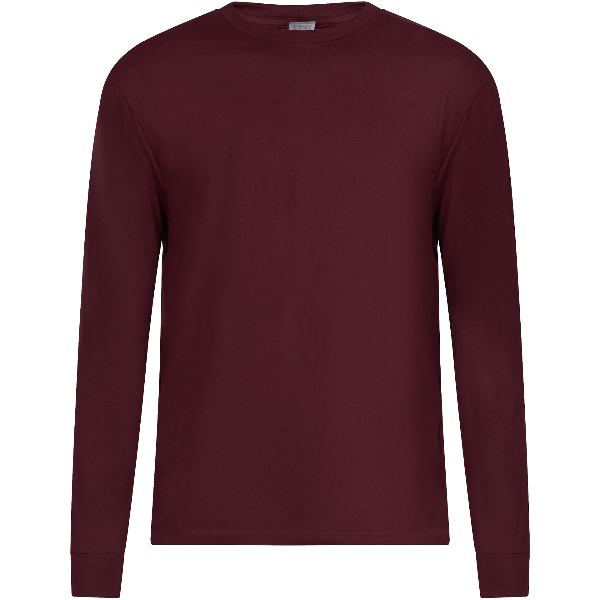 47335 - Men's Long Sleeve Burgundy COTTON FITTED Lightweight LONG SLEEVE TEES MEN OPTIMA REGULAR tearaway