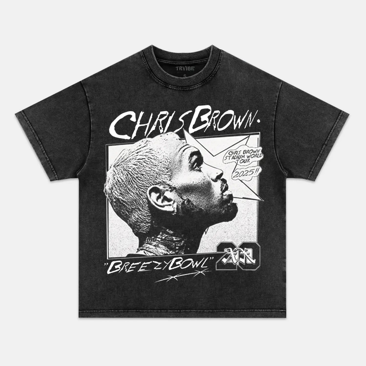 Chris Brown: Breezy Bowl Tour Tee V6 PEPPER TEE Chrisbrown HIP HOP MUSIC