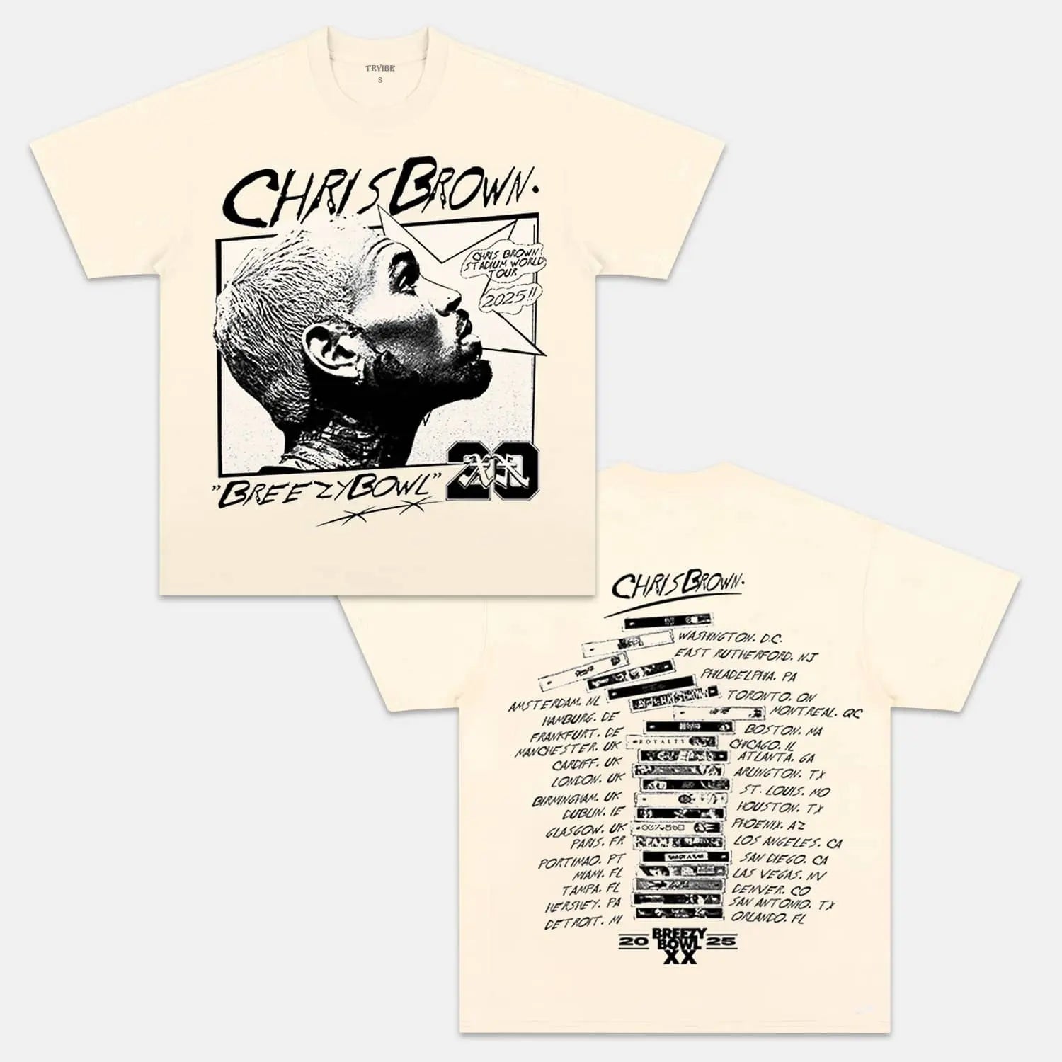 Chris Brown: Breezy Bowl Tour Tee V5 Chrisbrown HIP HOP MUSIC