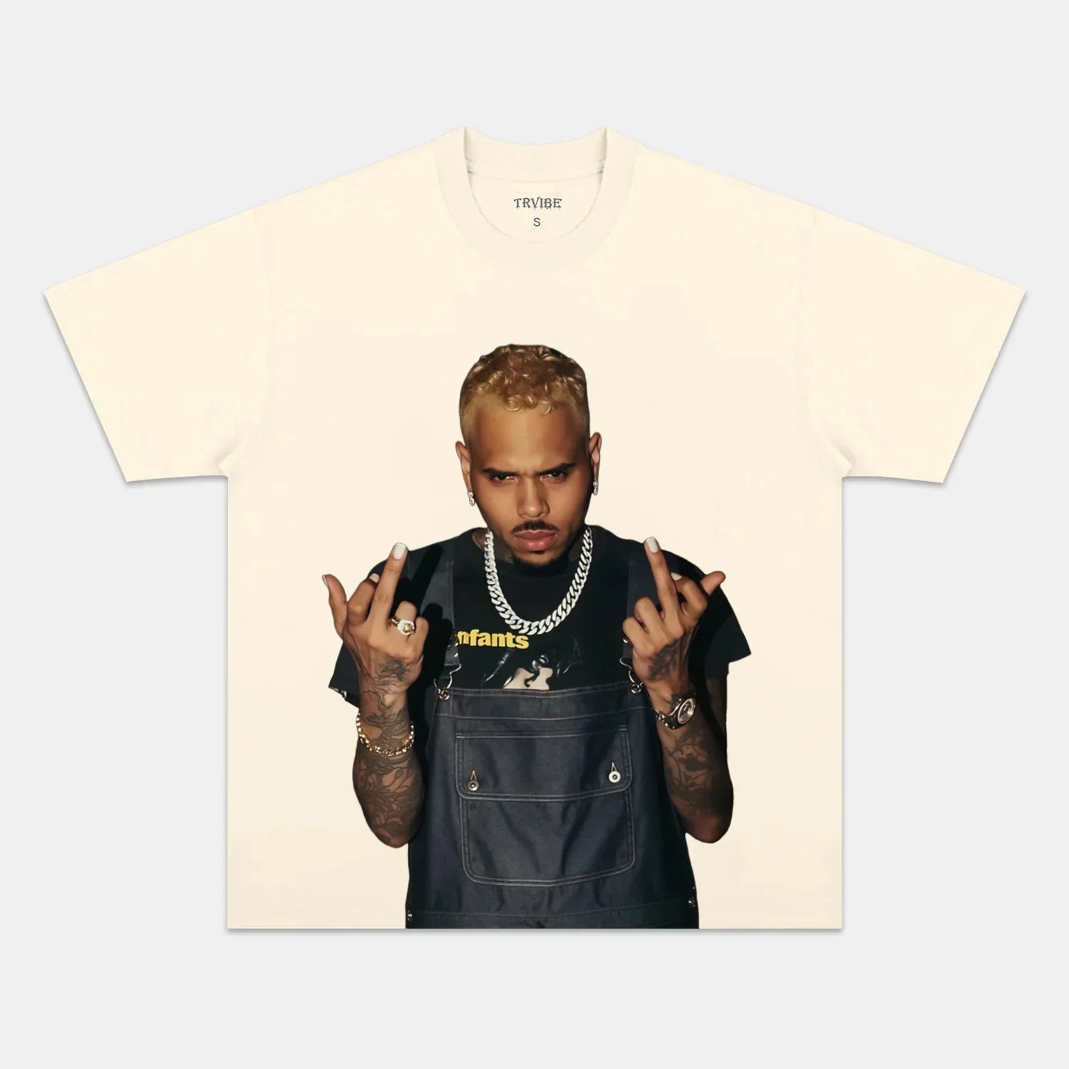 Chris Brown: Music Icon Tee V13 IVORY TEE Chrisbrown MUSIC POP