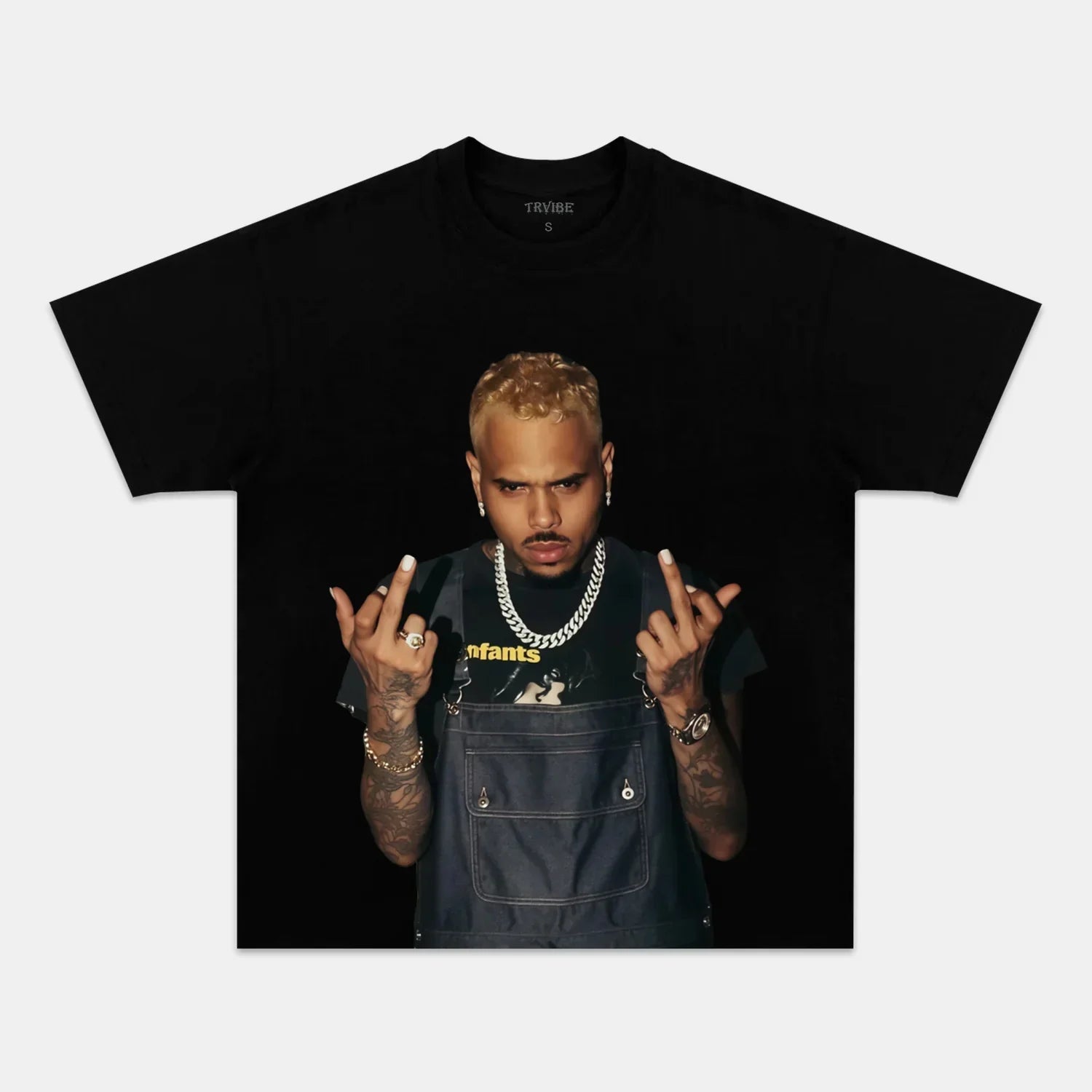 Chris Brown: Music Icon Tee V13 BLACK TEE Chrisbrown MUSIC POP
