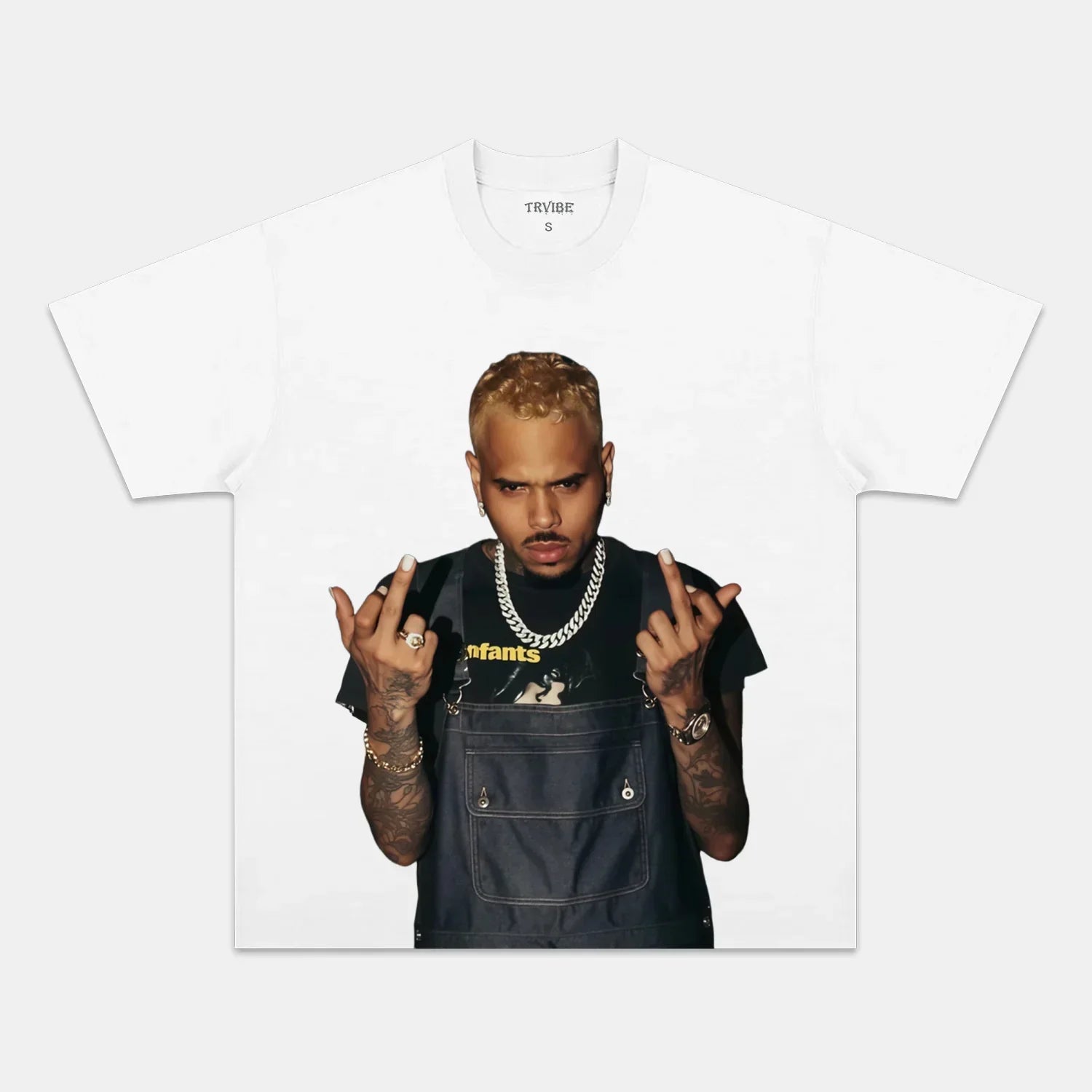 Chris Brown: Music Icon Tee V13 WHITE TEE Chrisbrown MUSIC POP