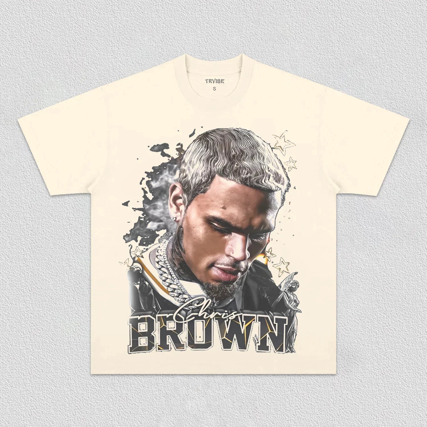 Chris Brown: Music Icon Tee V7 IVORY TEE Chrisbrown MUSIC POP