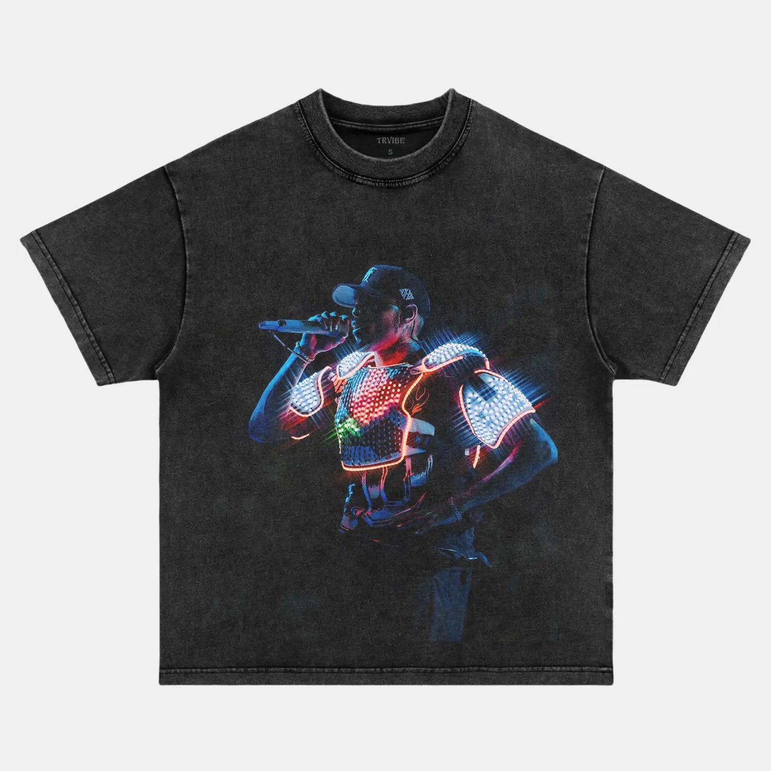 Chris Brown: Music Icon Tee V5 PEPPER TEE chris brown HIP HOP MUSIC POP