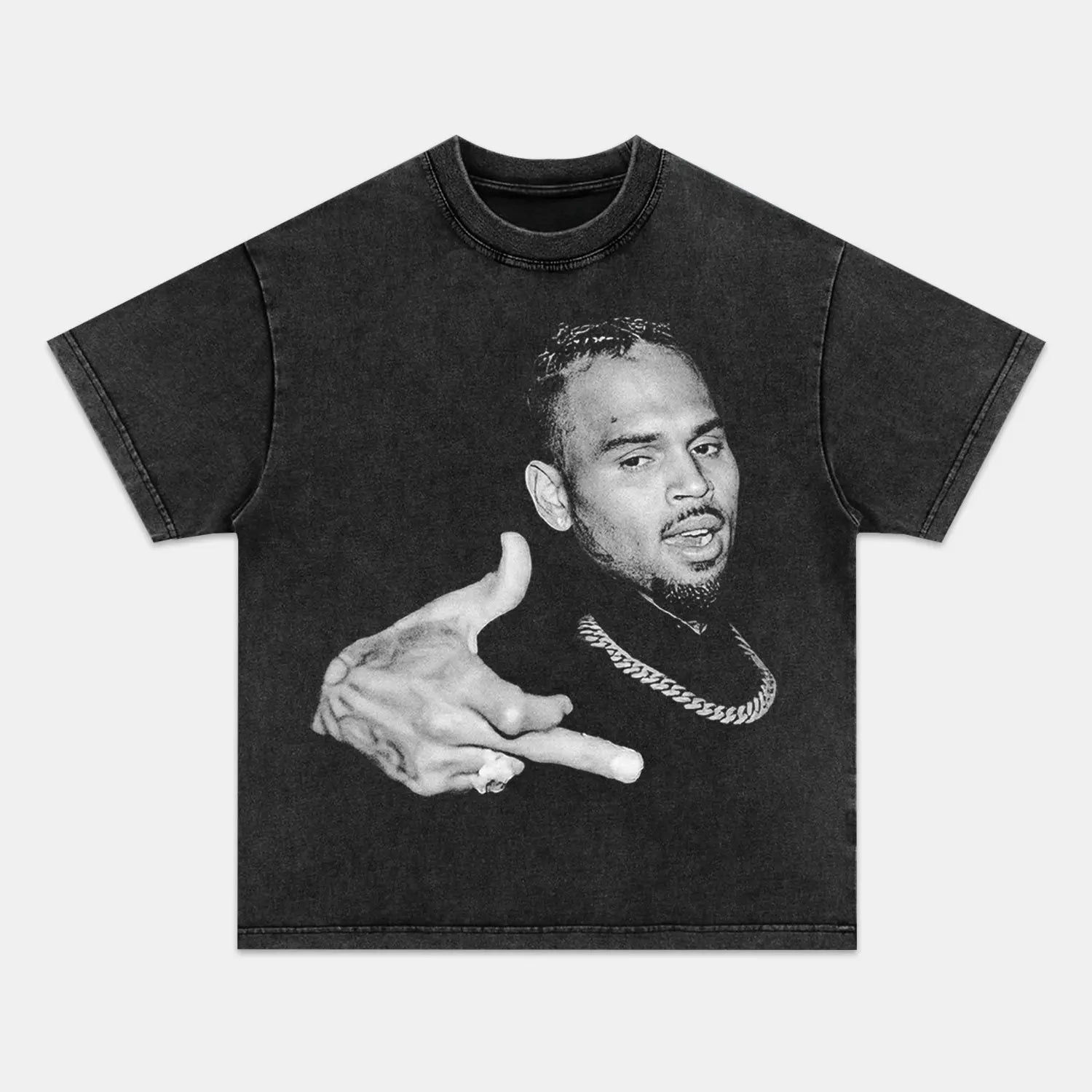 Chris Brown: Music Icon Tee V19 PEPPER TEE BIG FACE BIG FACES Chrisbrown HIP HOP MUSIC