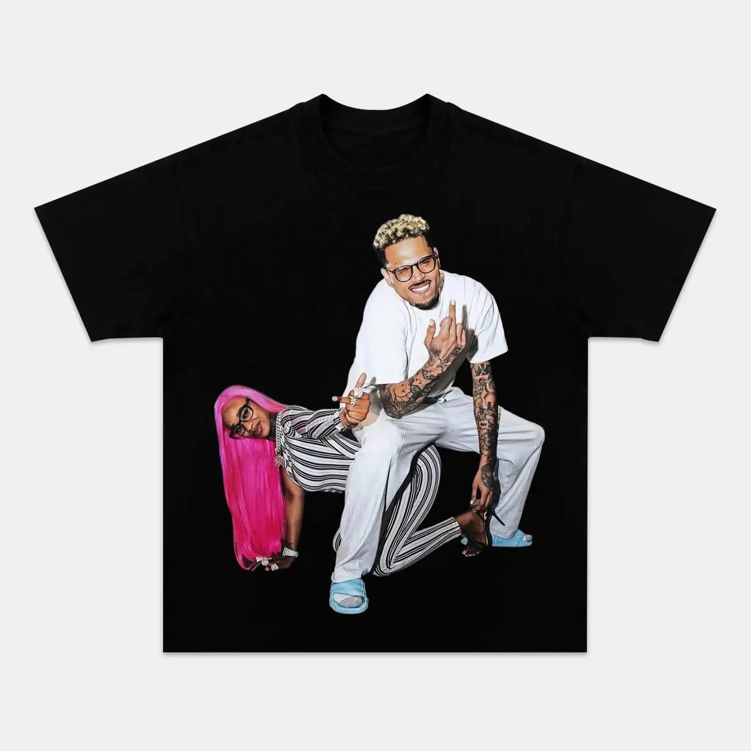 Chris Brown x Sexyy Red Tee BLACK TEE Chrisbrown HIP HOP MUSIC