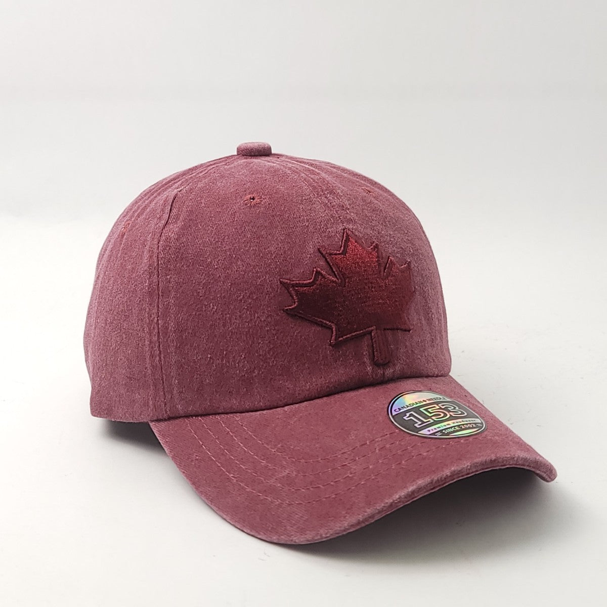 Canada Leaf Cap - Pigment Washed Cotton with 3D Leaf Logo, Multi-Coloured Best Canada Cap Dad Seller