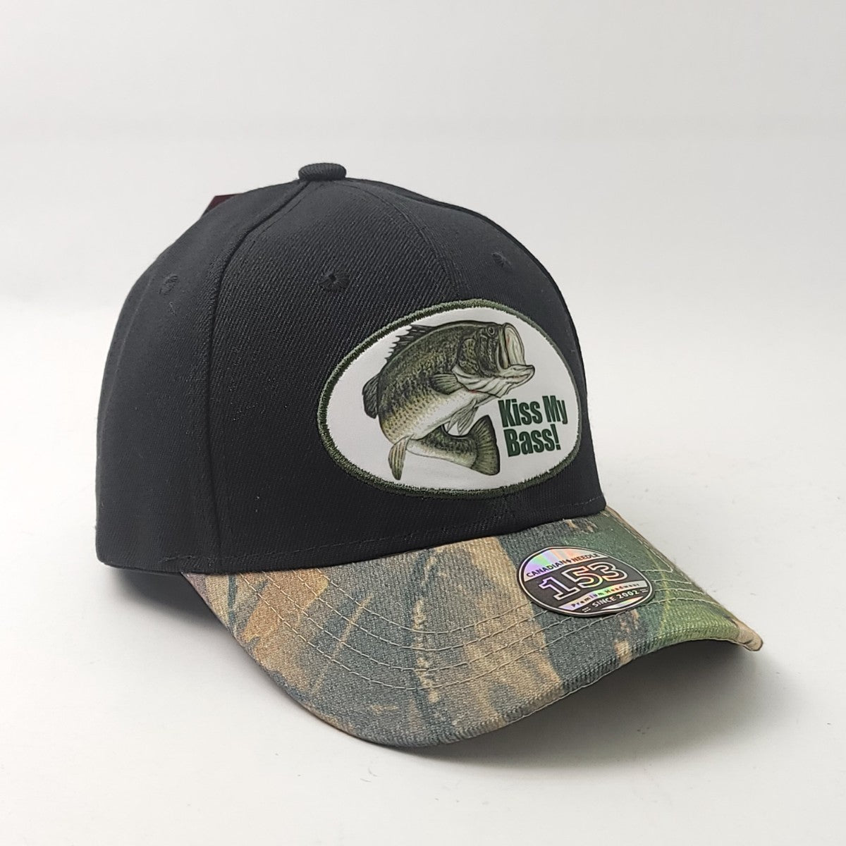 Fishing Cap - 'Kiss My Bass Patch' Logo, 3102 Cap Fishing