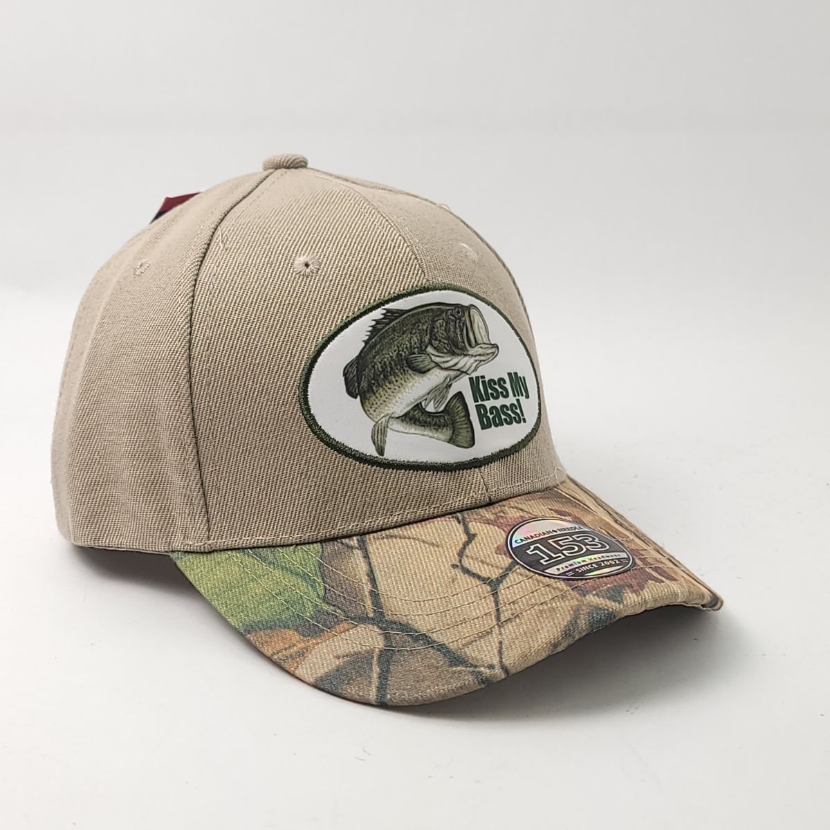 Fishing Cap - 'Kiss My Bass Patch' Logo, 3102 Cap Fishing