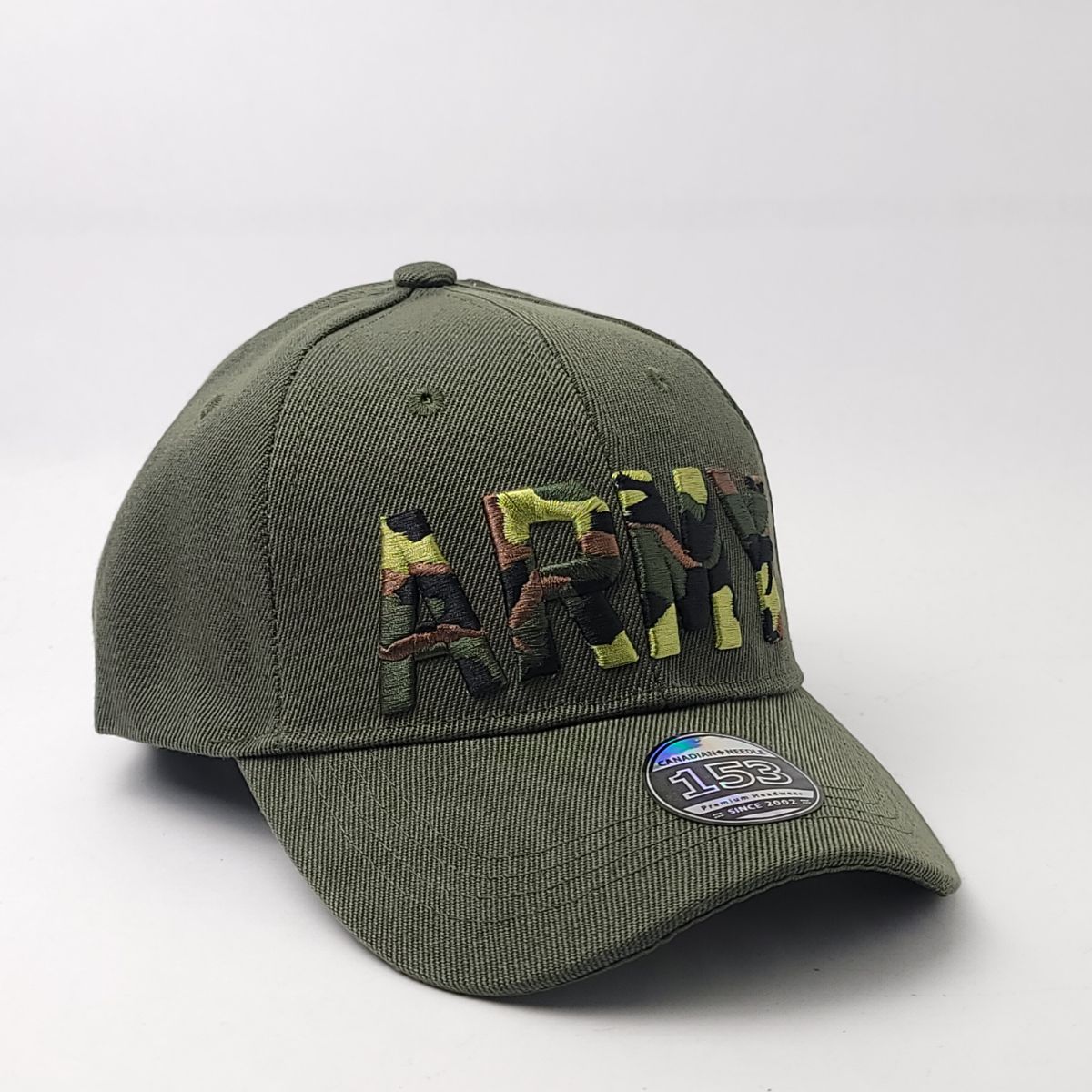 ARMY Cap - Classic Baseball Cap with 3D ARMY Logo, Multi-Coloured, Adjustable ARMY Canada Cap Caps