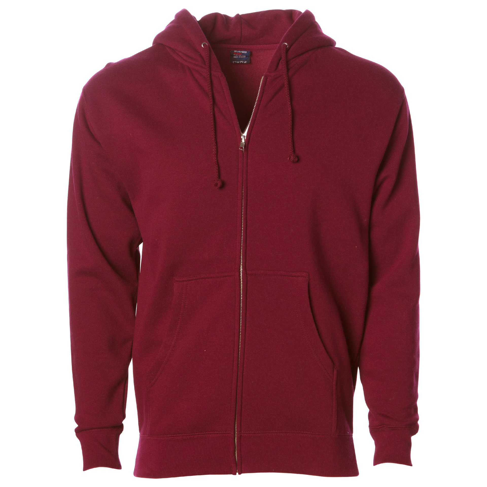 IND4000Z - Men's Heavyweight Zip Hooded Sweatshirt Cardinal 4000 CLOSEOUT COTTON / POLYESTER Heavyweight hoodie ind INDEPENDENT INDEPENDENT CLOSE OUT MEN mens ON SALE REGULAR tearaway ZIPS