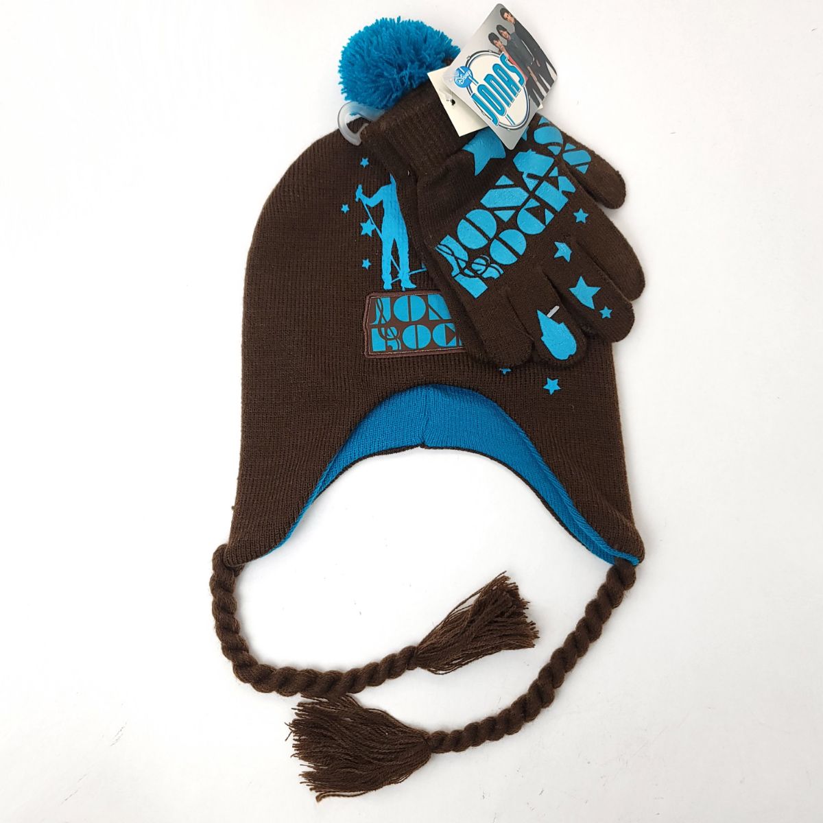 Youth - Jonas Rocks Laplander, 2pcs set, Beanie Hat and Gloves set, Multi-Coloured Brown Youth Youths