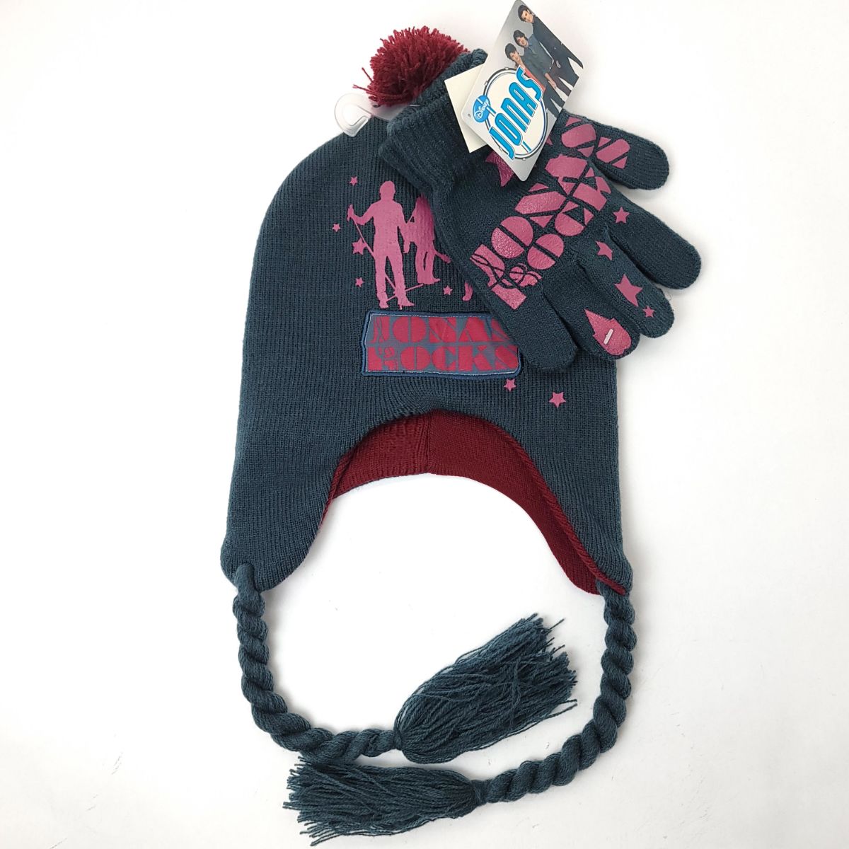 Youth - Jonas Rocks Laplander, 2pcs set, Beanie Hat and Gloves set, Multi-Coloured Grey Youth Youths