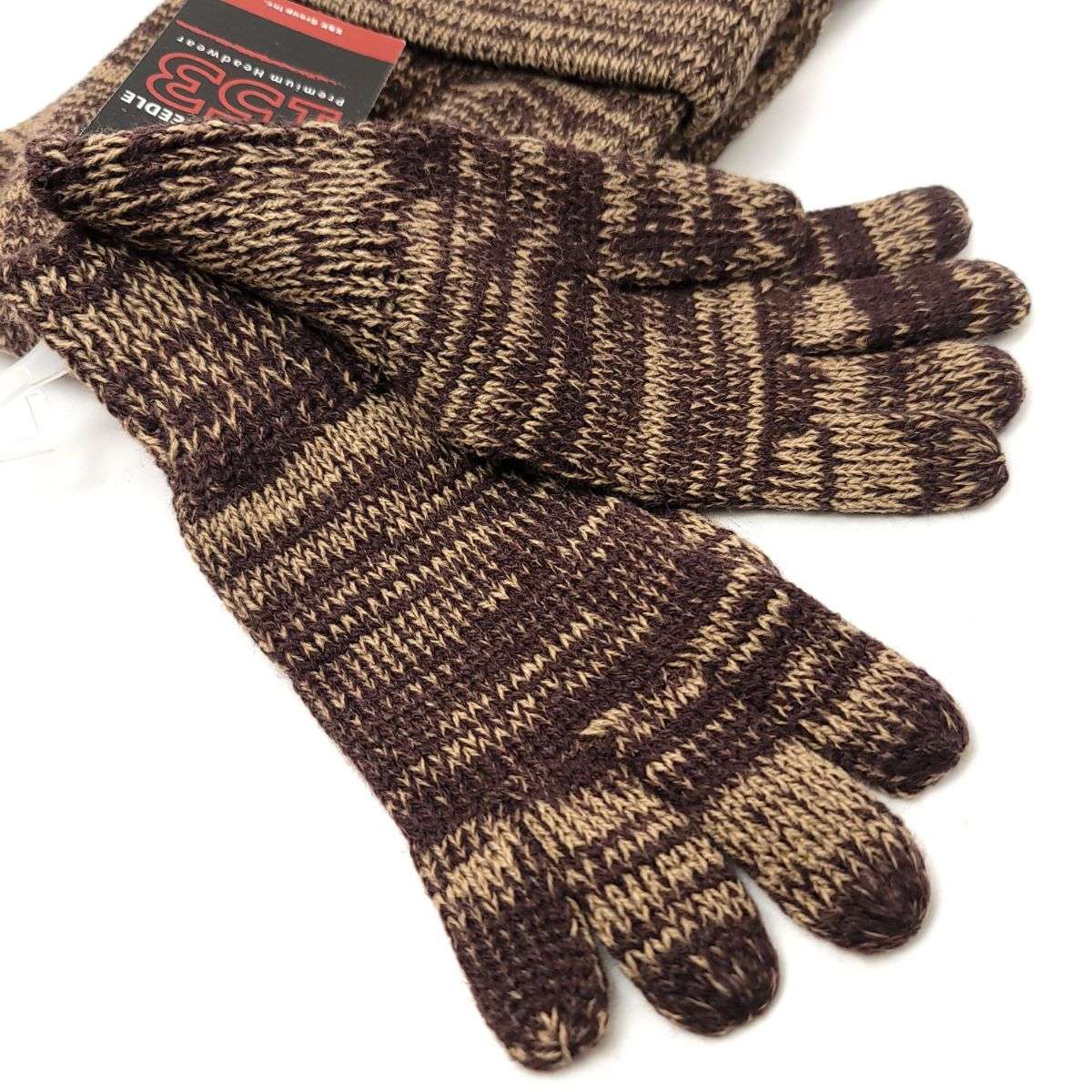 Youth - Winter 3 pieces set, Brown Mixed Colour Youths